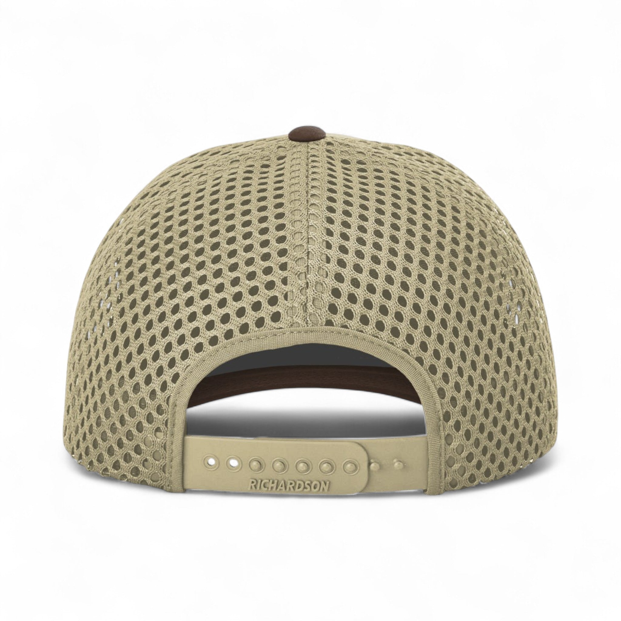 Back view of Richardson 835 custom hat in brown and khaki