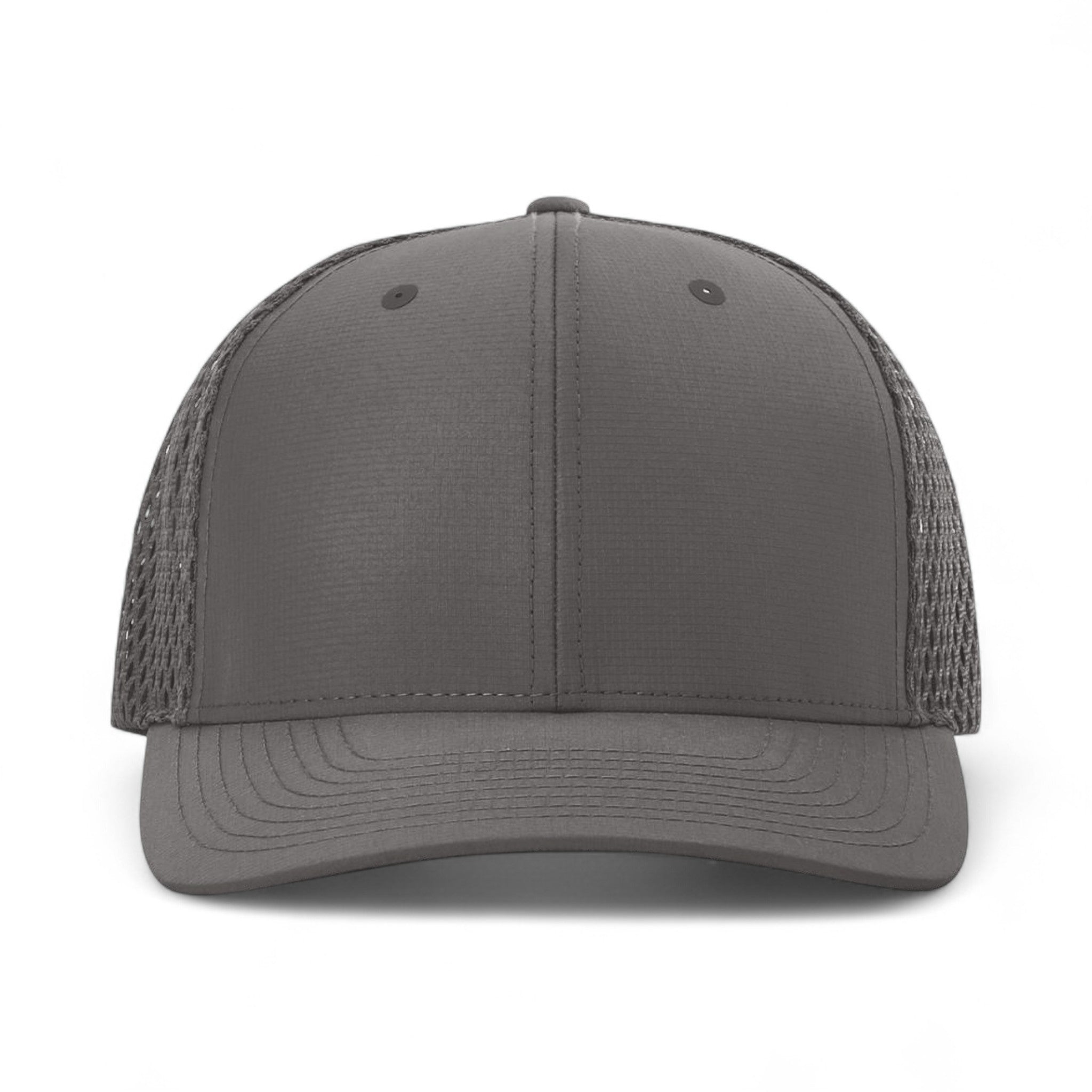 Front view of Richardson 835 custom hat in charcoal