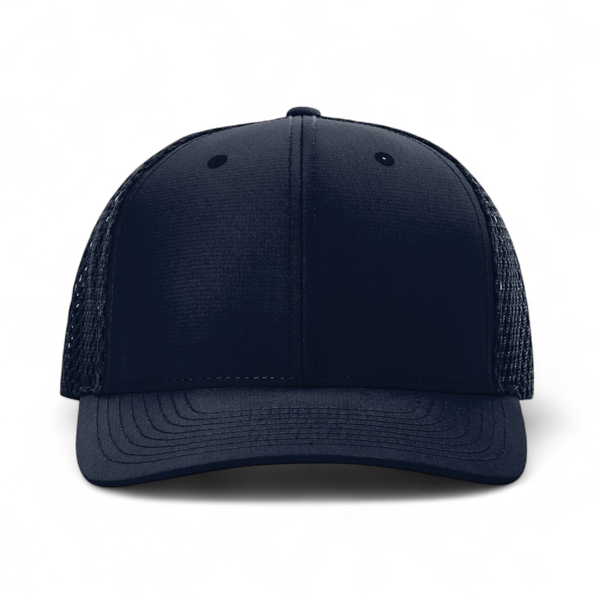 Front view of Richardson 835 custom hat in navy