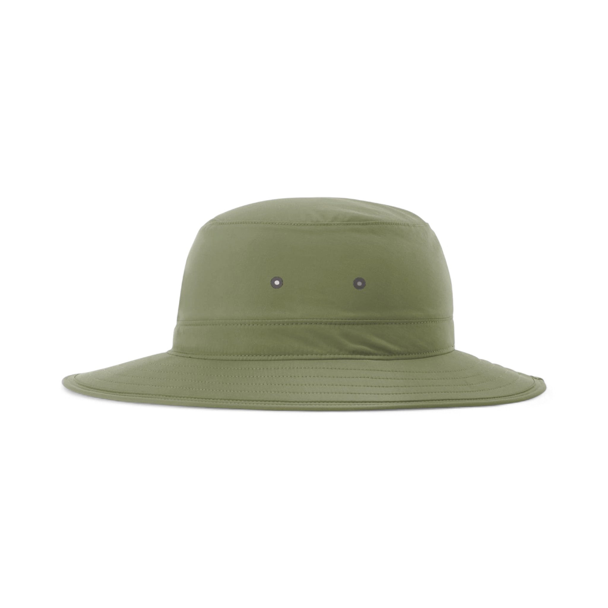 Left side view of Richardson 909 custom hat in moss green