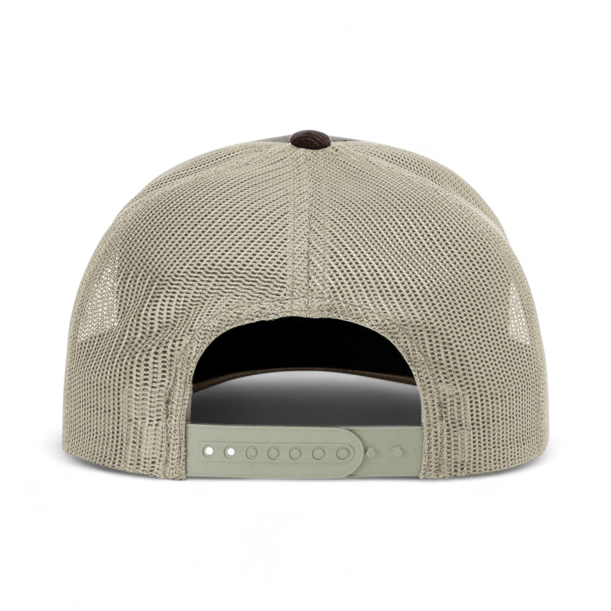 Back view of Richardson 930 custom hat in brown and sand