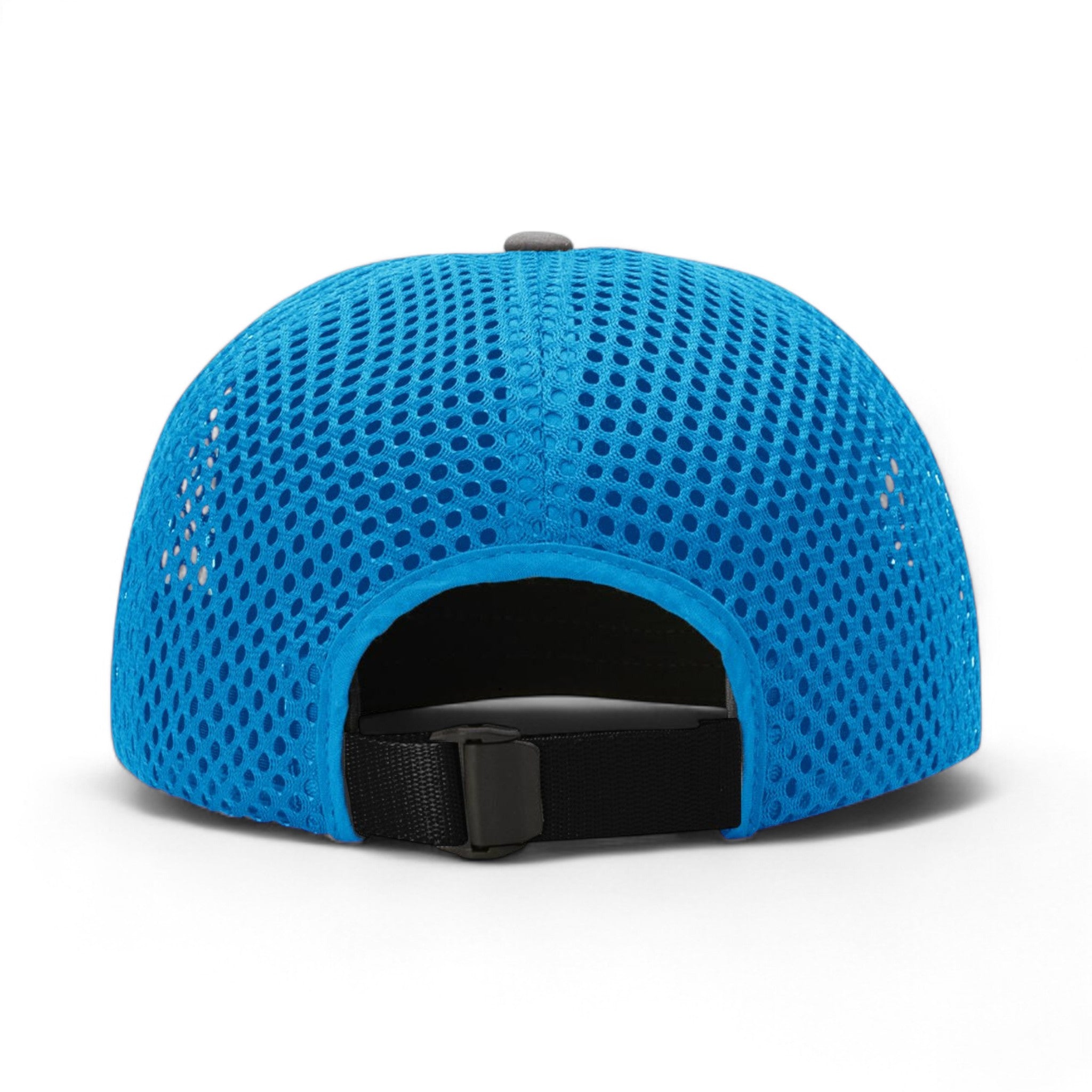 Back view of Richardson 935 custom hat in charcoal and cyan