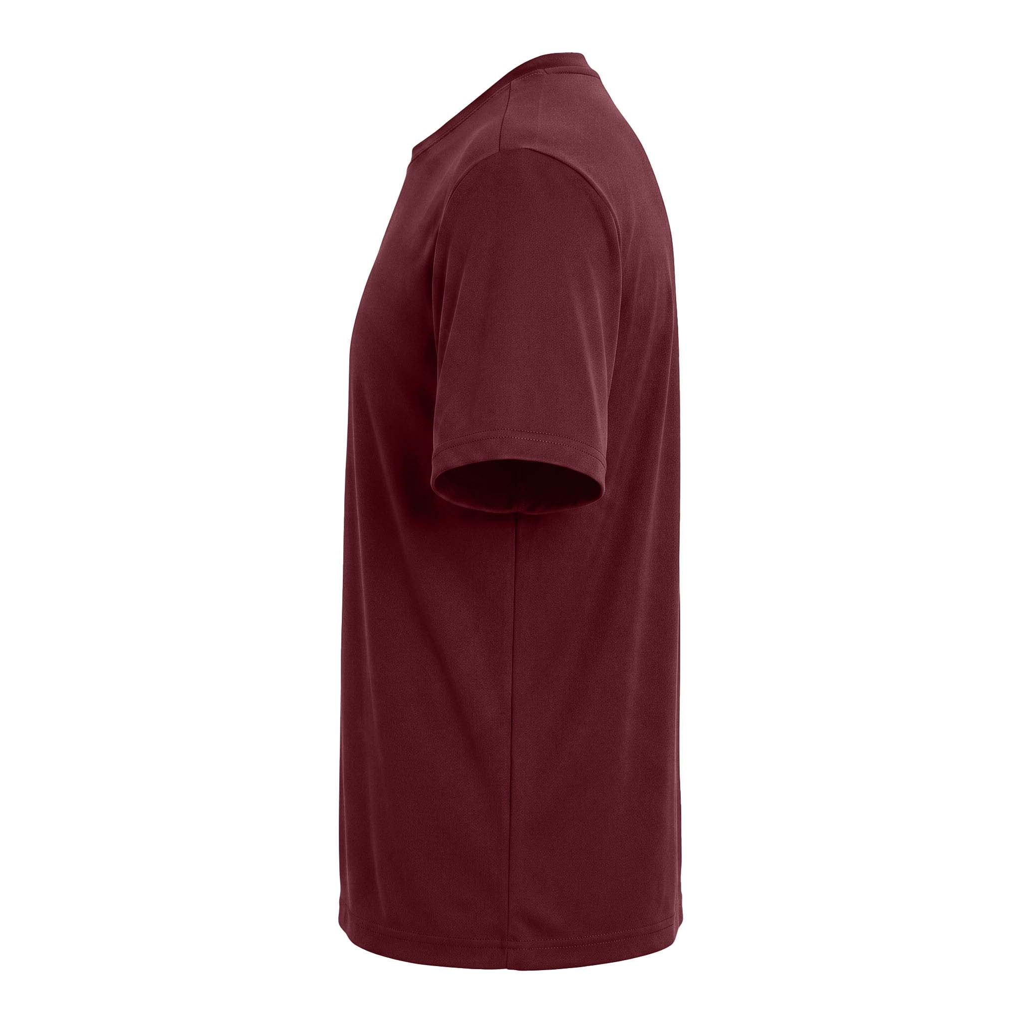 Sport-Tek ST350 custom short sleeve t-shirt in cardinal, left side view