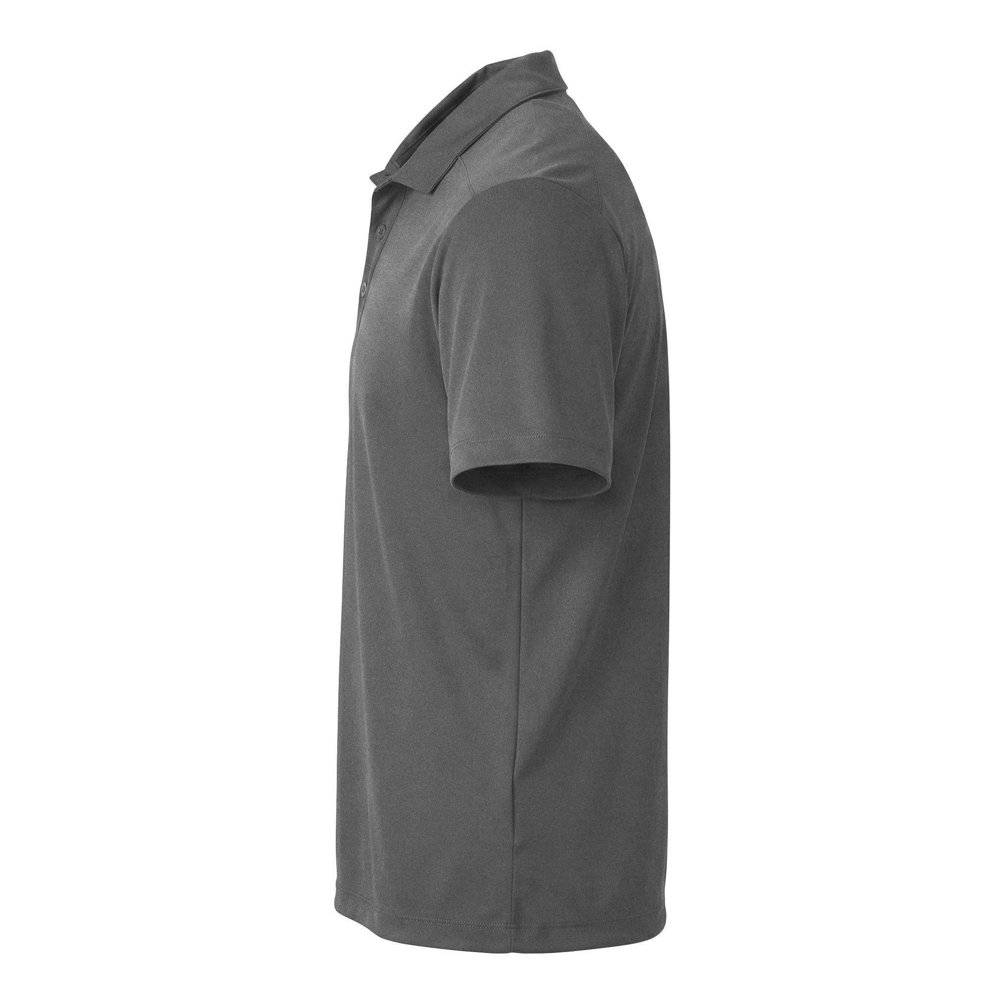 Sport-Tek ST520 custom polo in dark smoke grey, left side view
