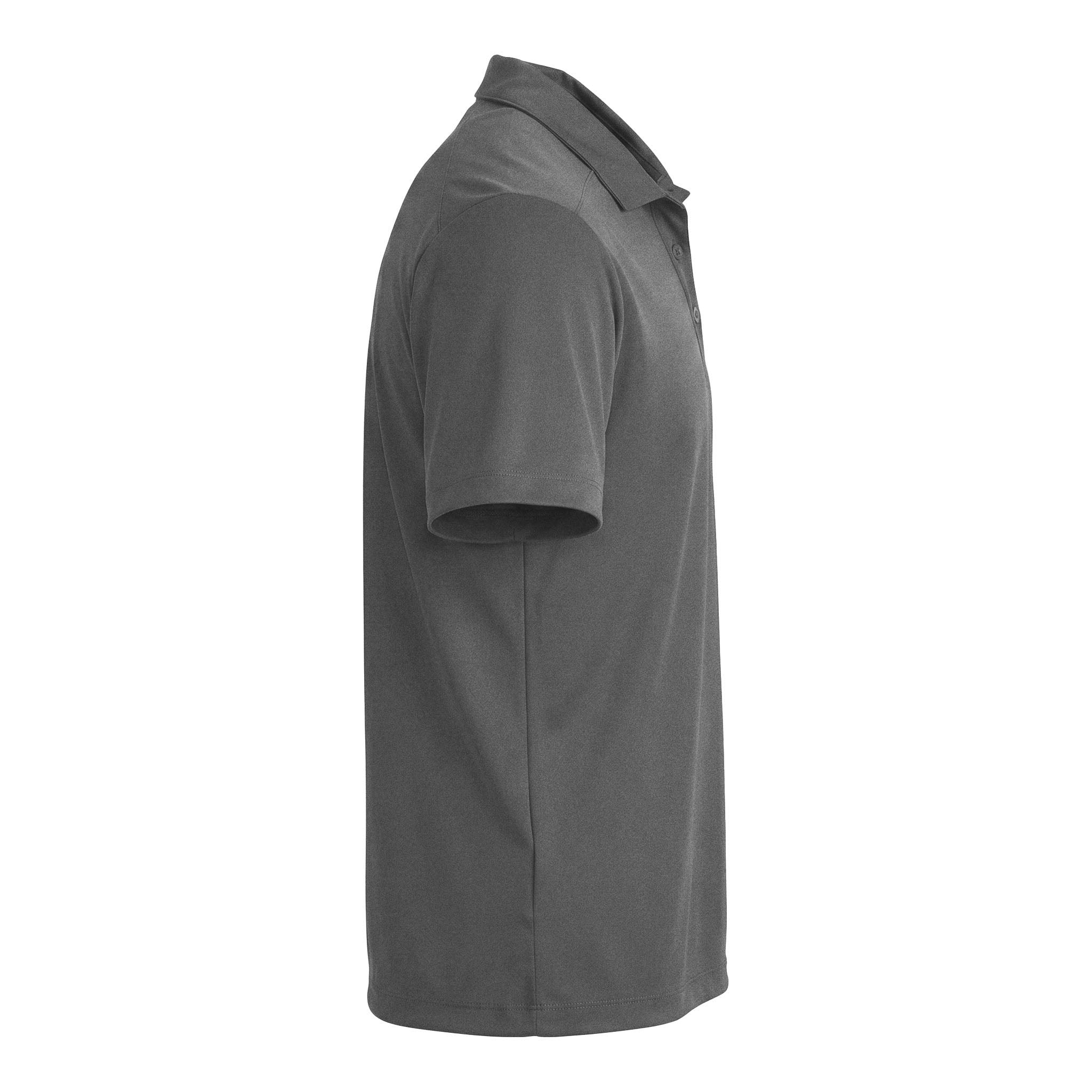 Sport-Tek ST520 custom polo in dark smoke grey, right side view