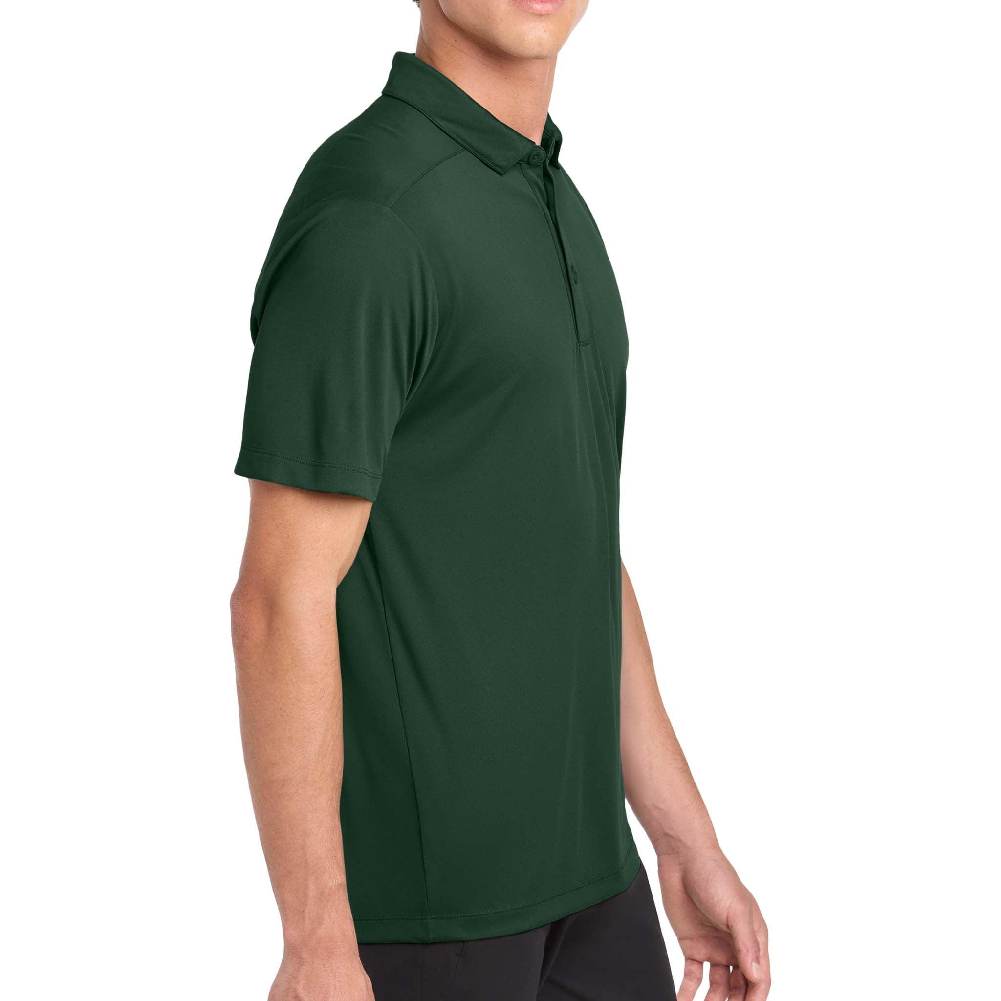 Sport-Tek ST520 custom polo in forest green, right side view