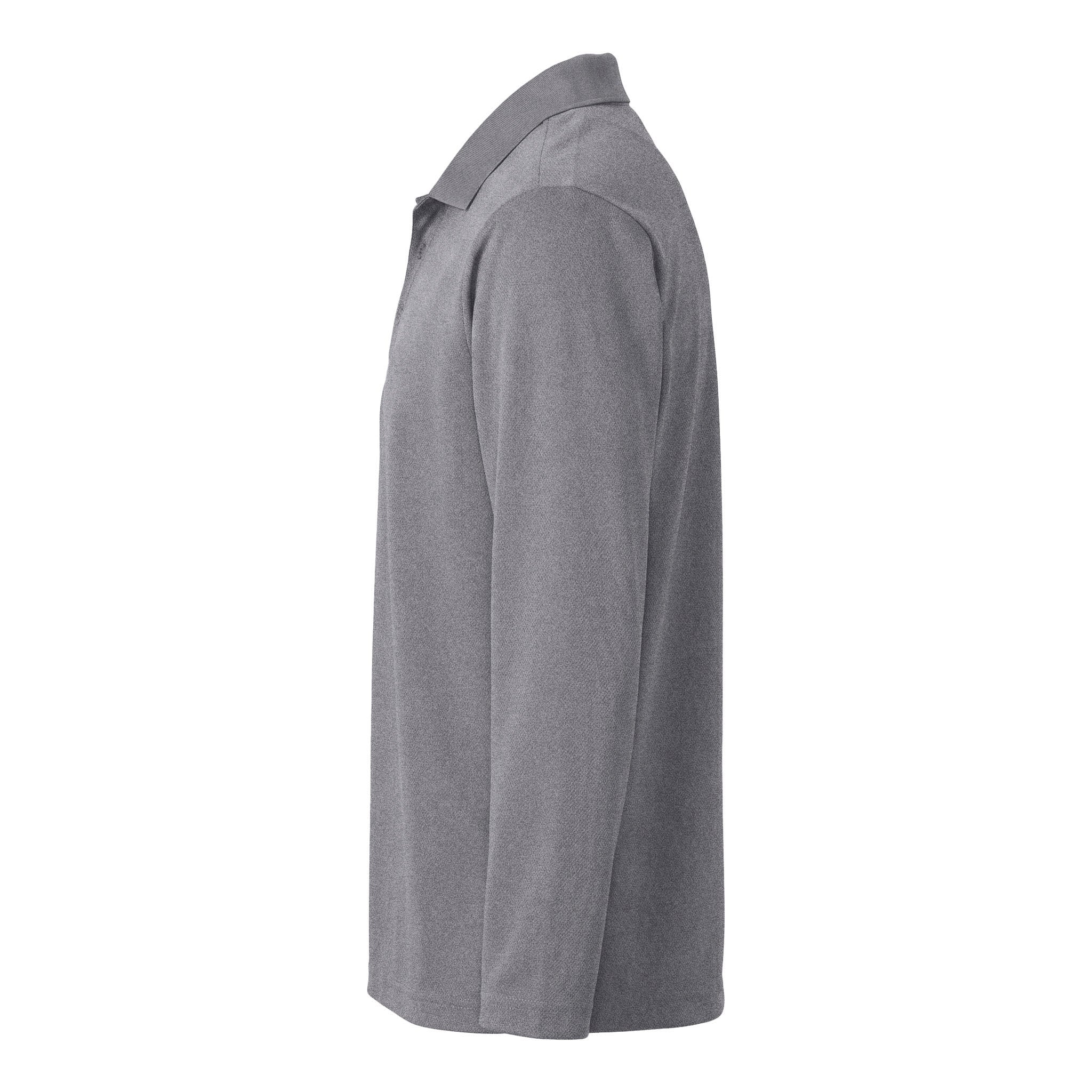 Sport-Tek ST640LS custom polo in grey heather, left side view