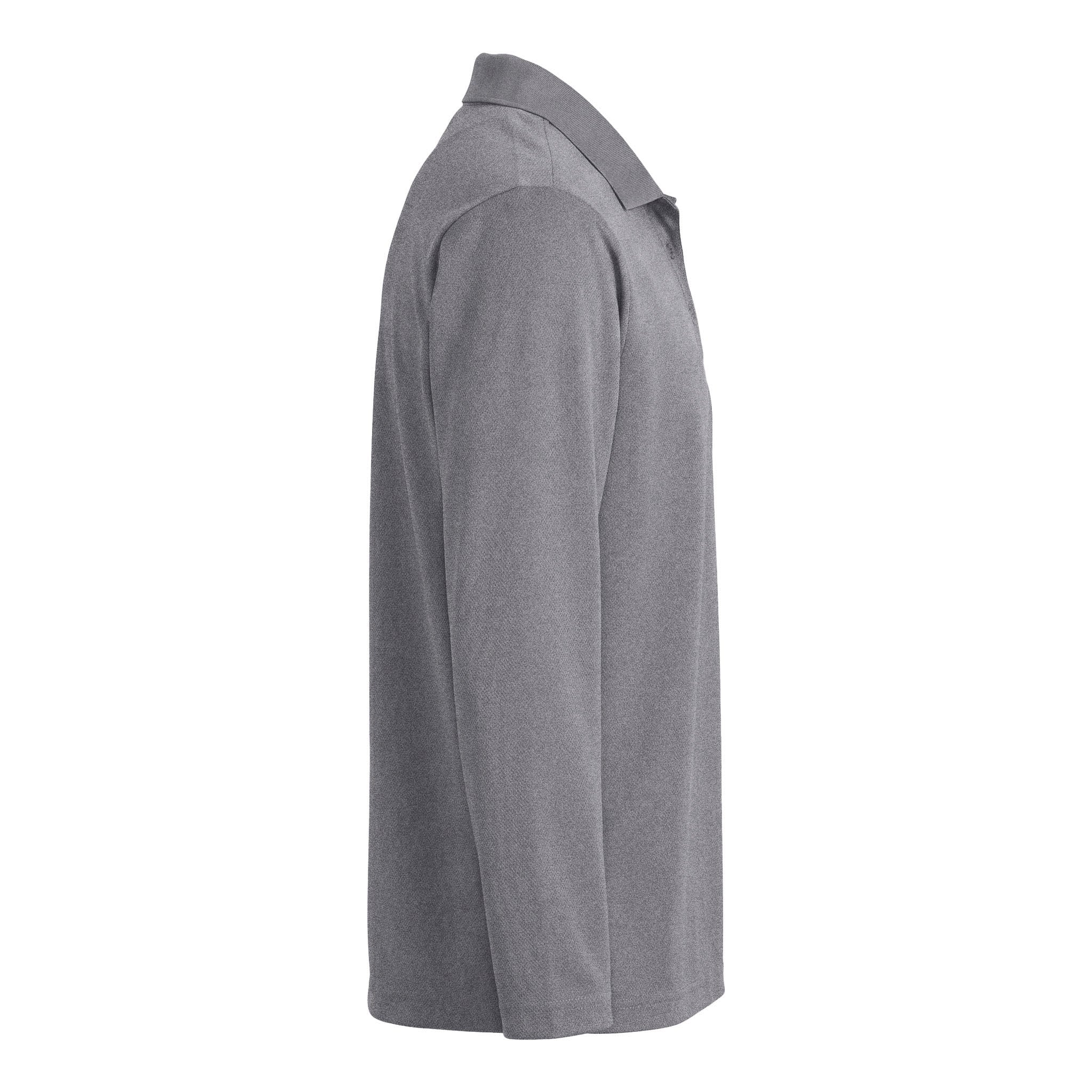 Sport-Tek ST640LS custom polo in grey heather, right side view