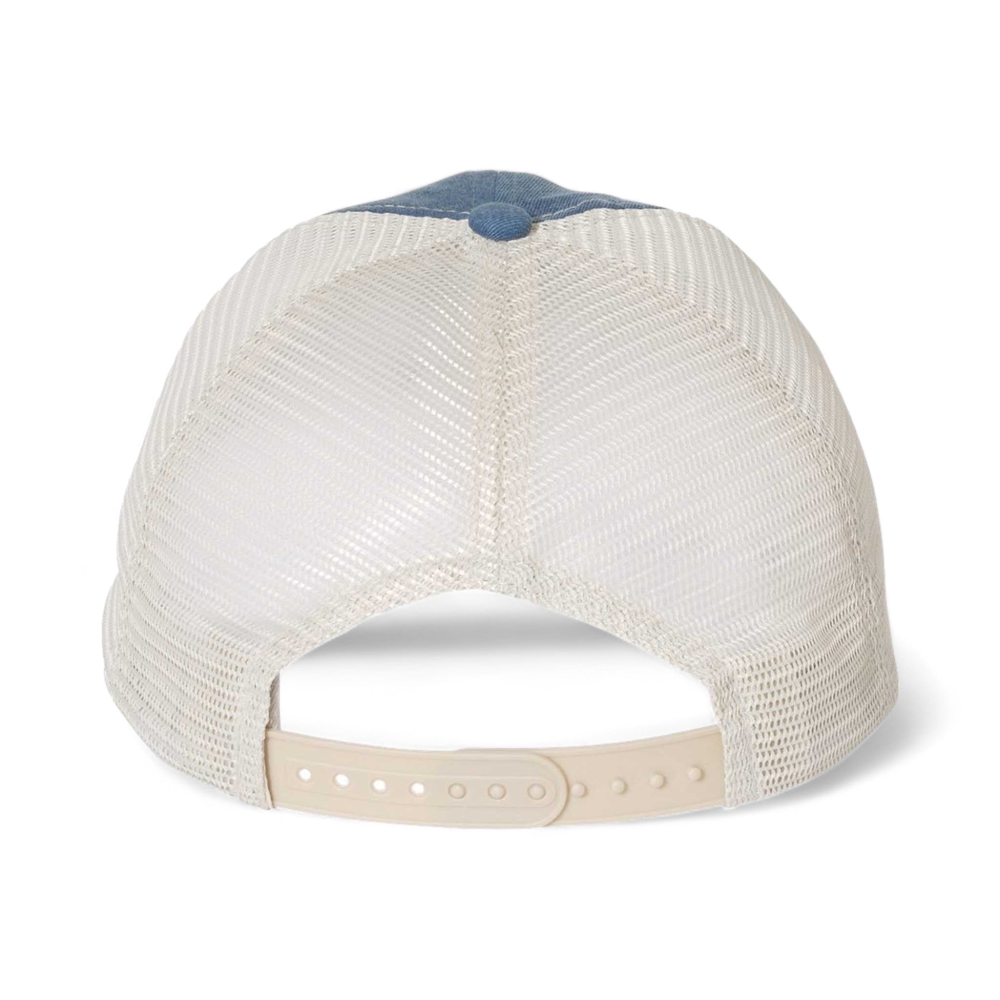 Back view of Sportsman SP510 custom hat in royal, mustard and stone