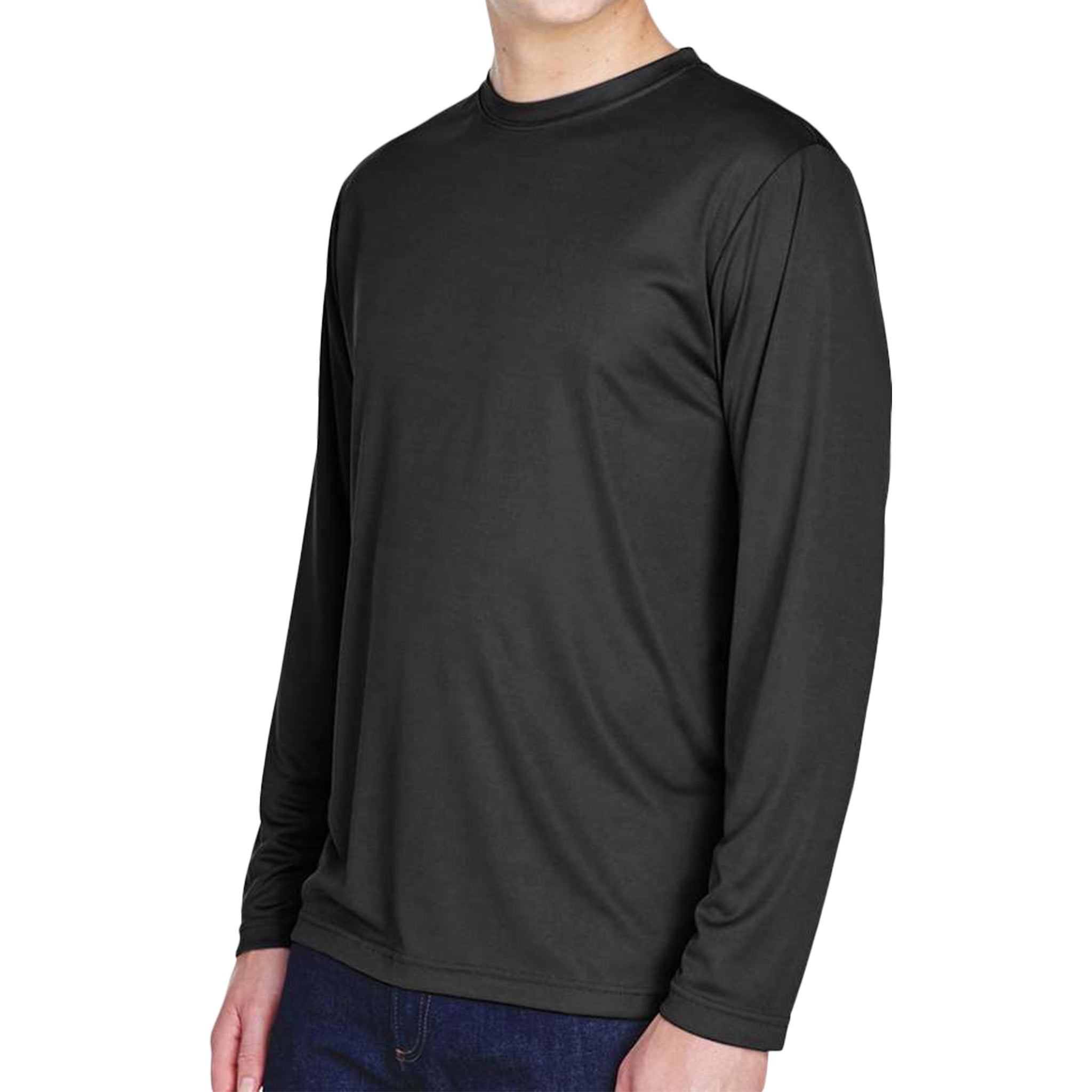 Team 365 TT11L custom long sleeve t-shirt in black, left side view