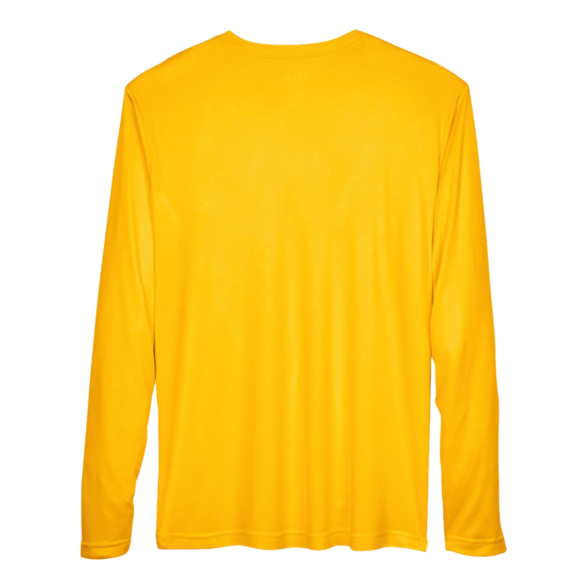 Team 365 TT11L custom long sleeve t-shirt in sport athletic gold, back view
