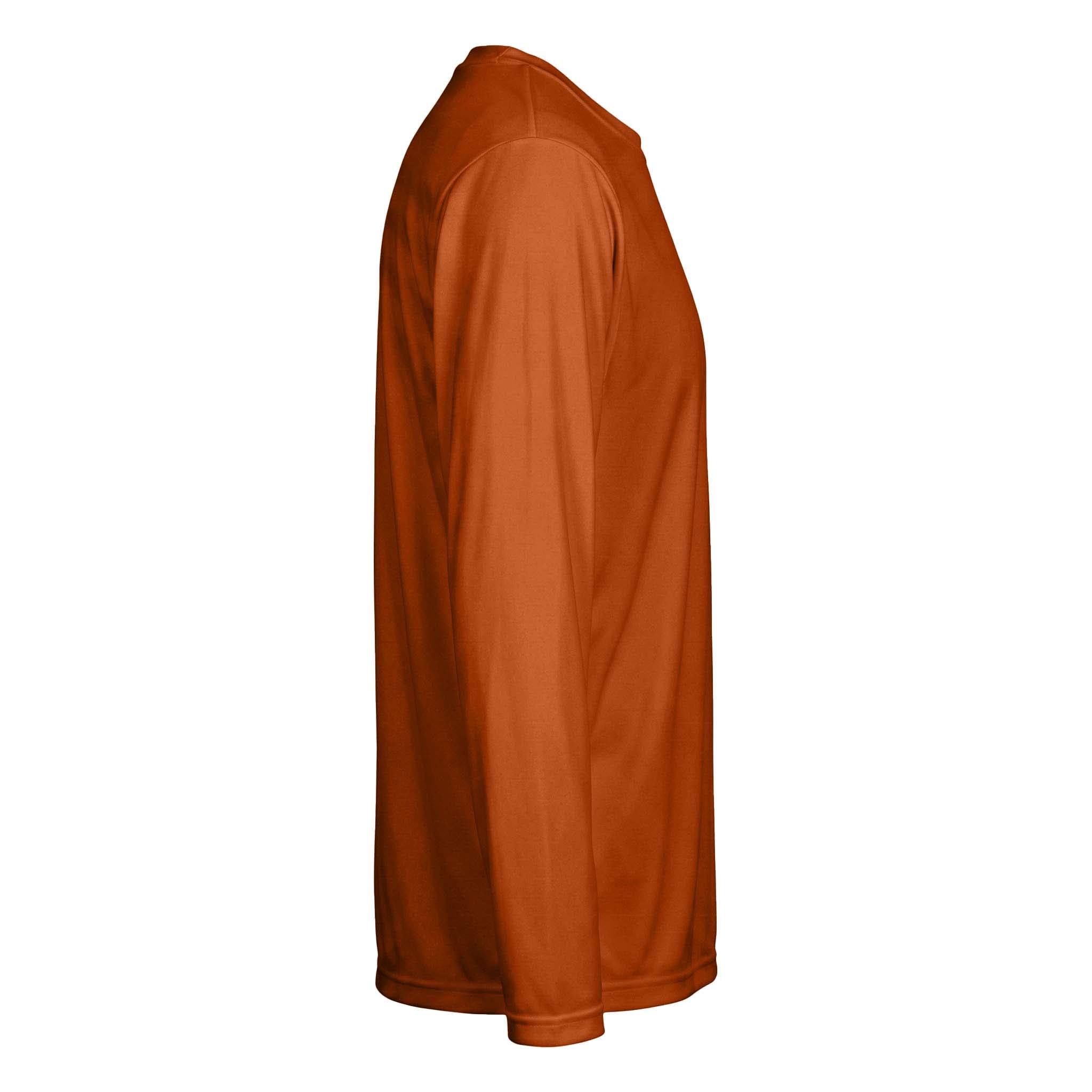 Team 365 TT11L custom long sleeve t-shirt in sport burnt orange, right side view