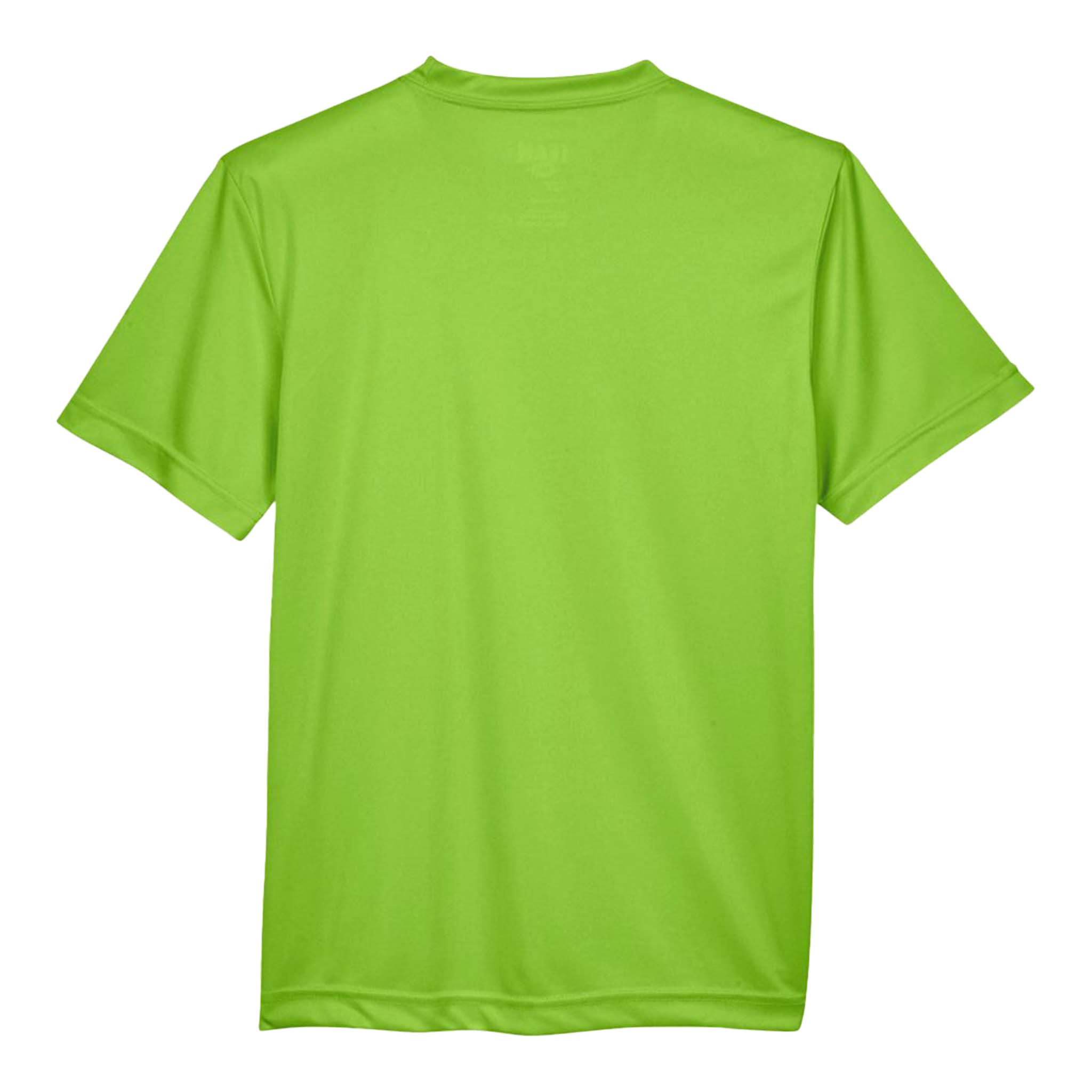 Team 365 TT11Y custom short sleeve t-shirt in acid green, back view