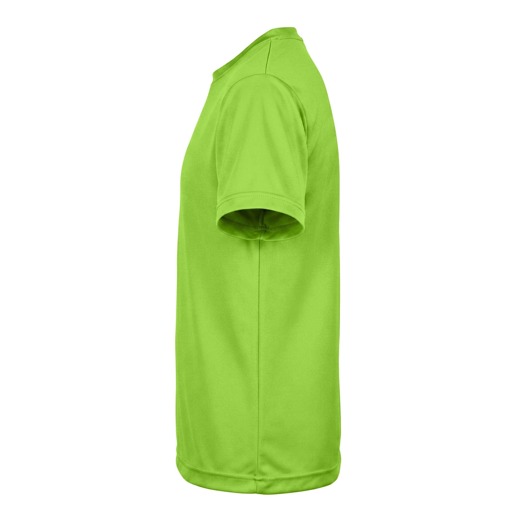 Team 365 TT11Y custom short sleeve t-shirt in acid green, left side view