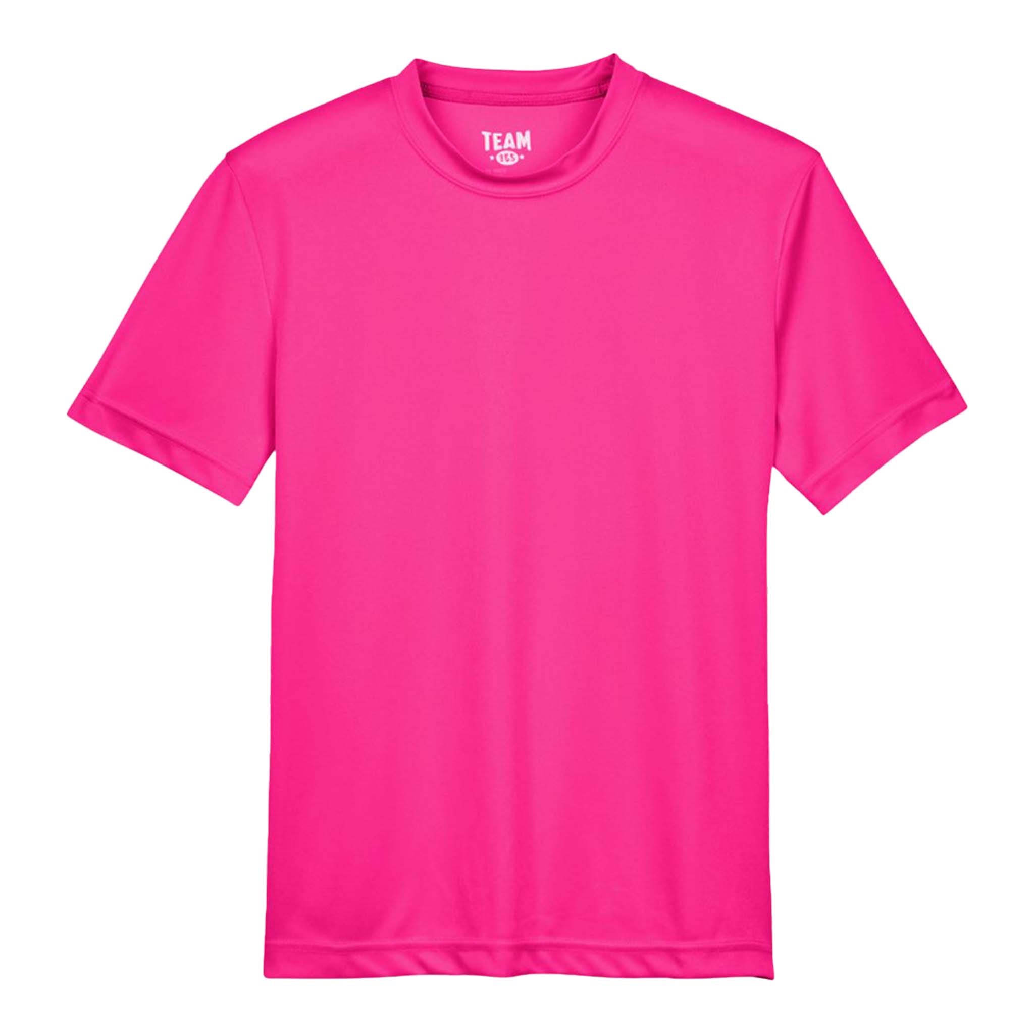 Team 365 TT11Y custom short sleeve t-shirt in bright magenta, front view