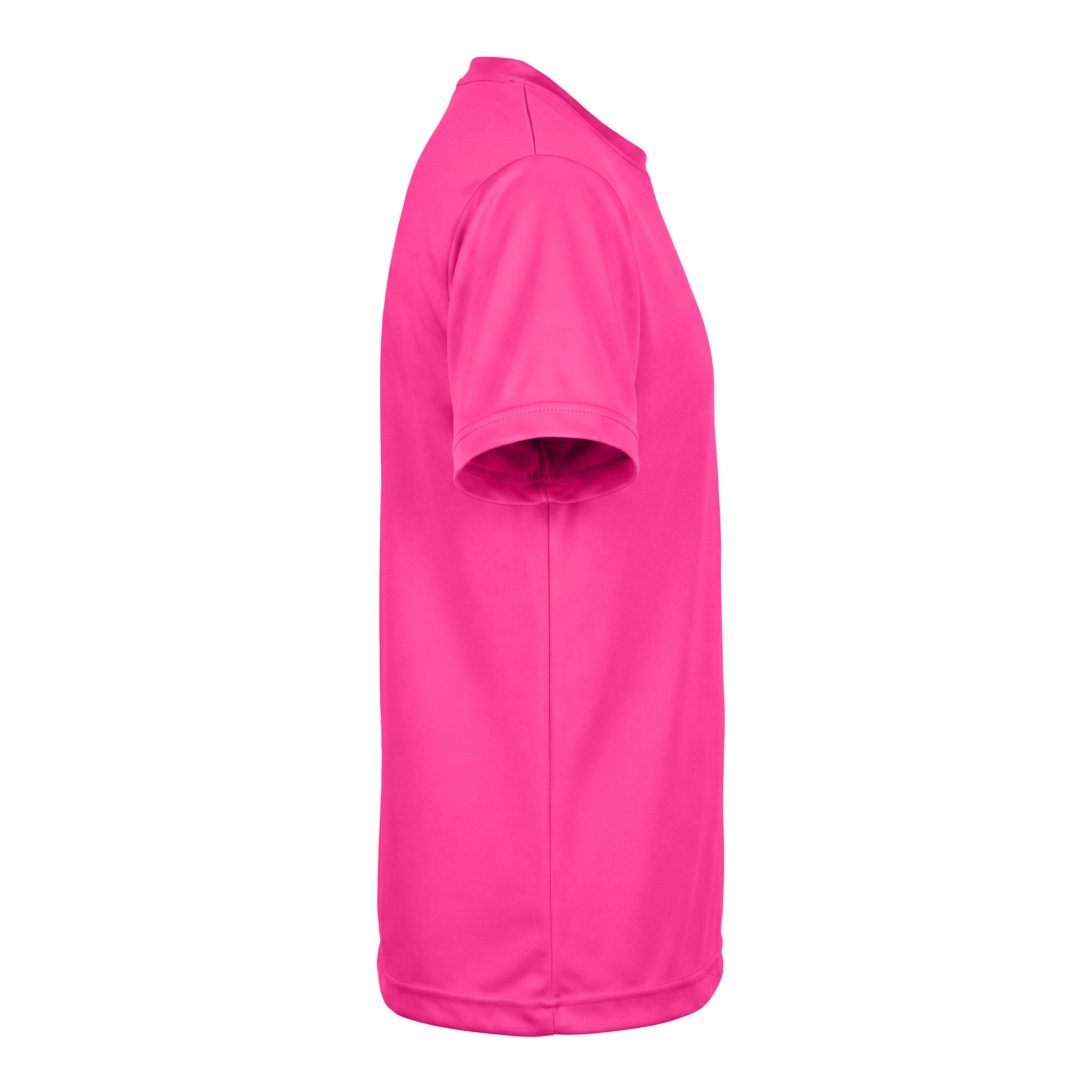 Team 365 TT11Y custom short sleeve t-shirt in bright magenta, right side view