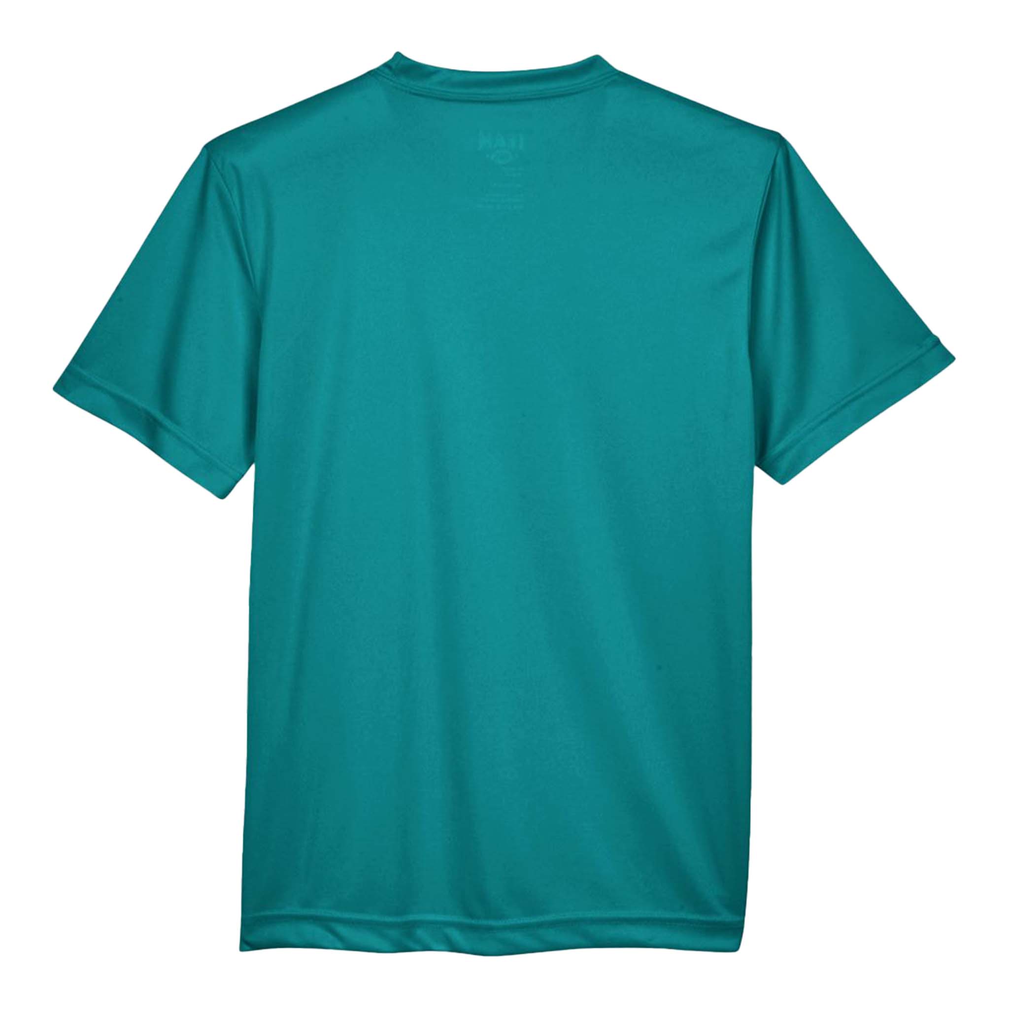 Team 365 TT11Y custom short sleeve t-shirt in clear teal, back view