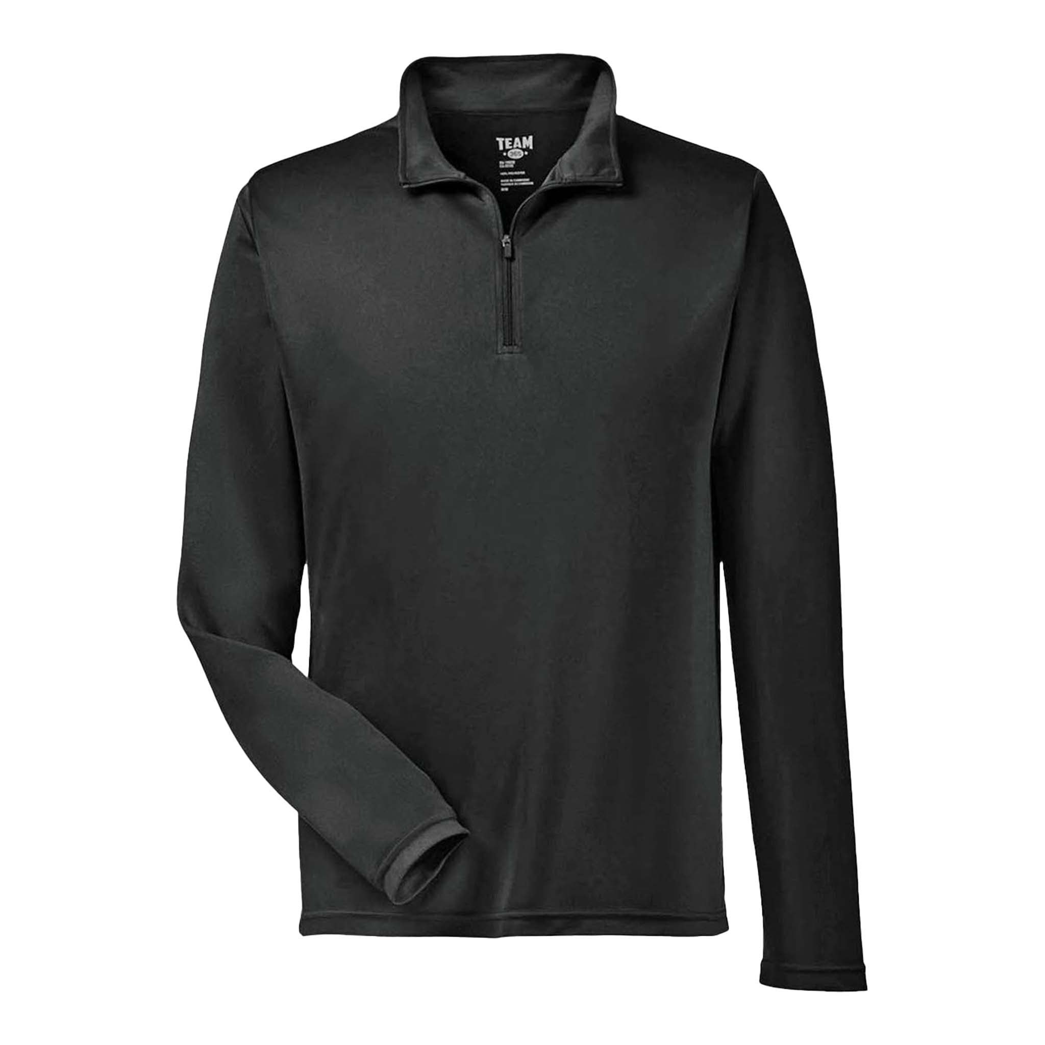 Team 365 TT31 custom quarter-zip in black, front view