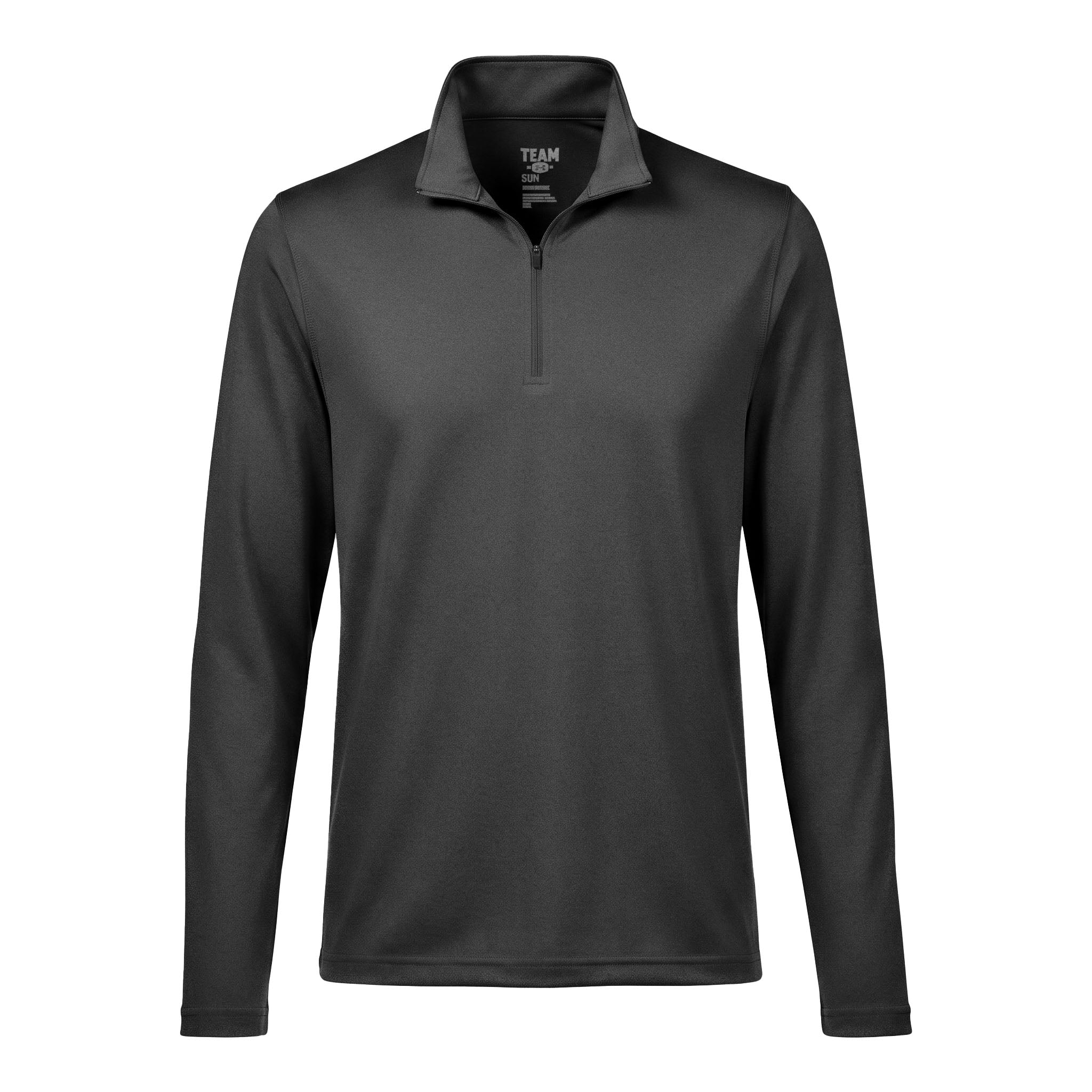 Team 365 TT31 custom quarter-zip in black, front view
