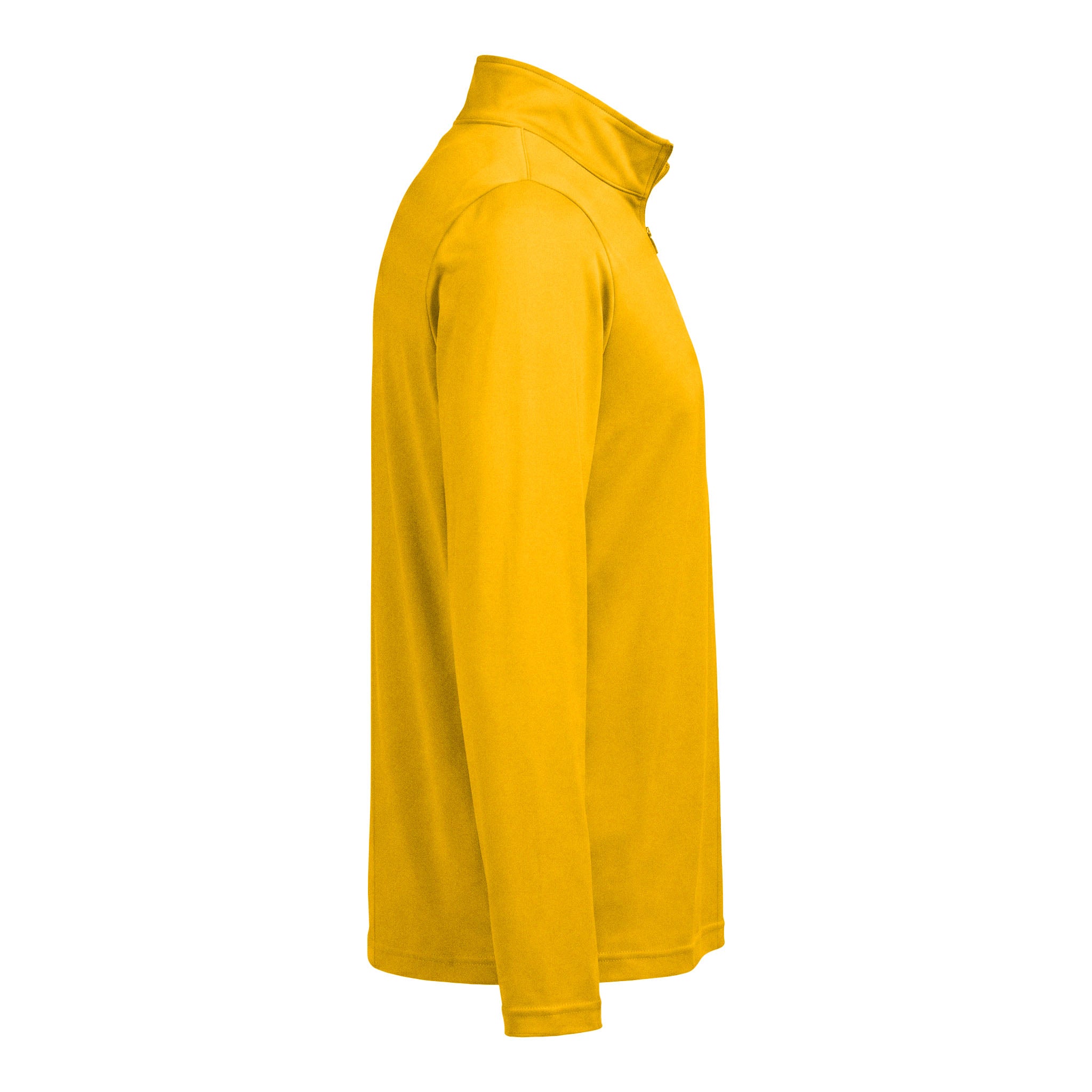 Team 365 TT31 custom quarter-zip in sport athletic gold, right side view