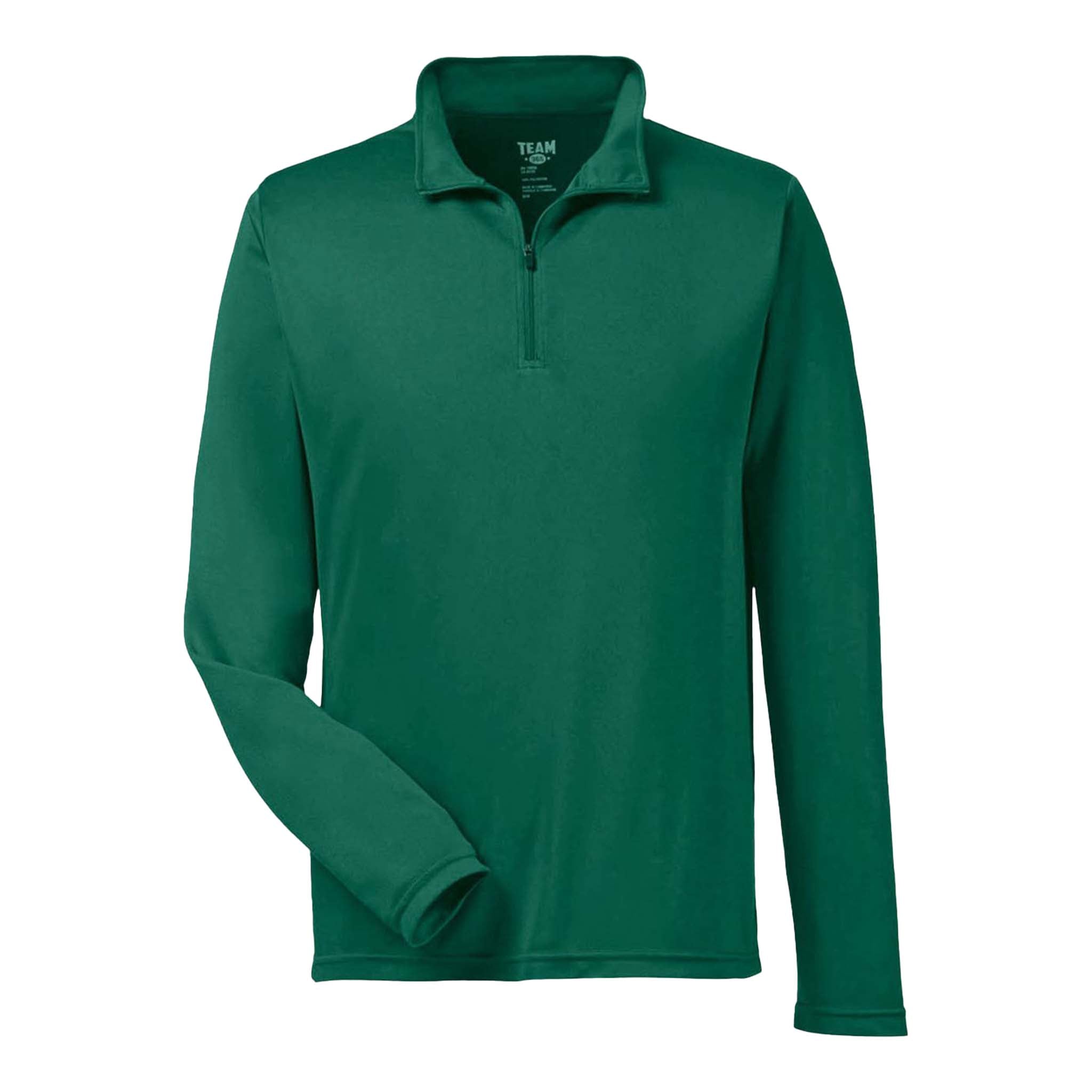 Team 365 TT31 custom quarter-zip in sport forest, front view