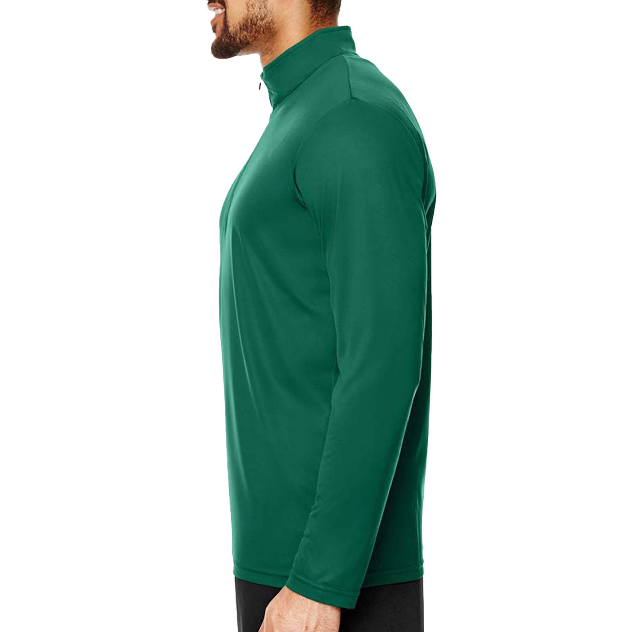 Team 365 TT31 custom quarter-zip in sport forest, left side view