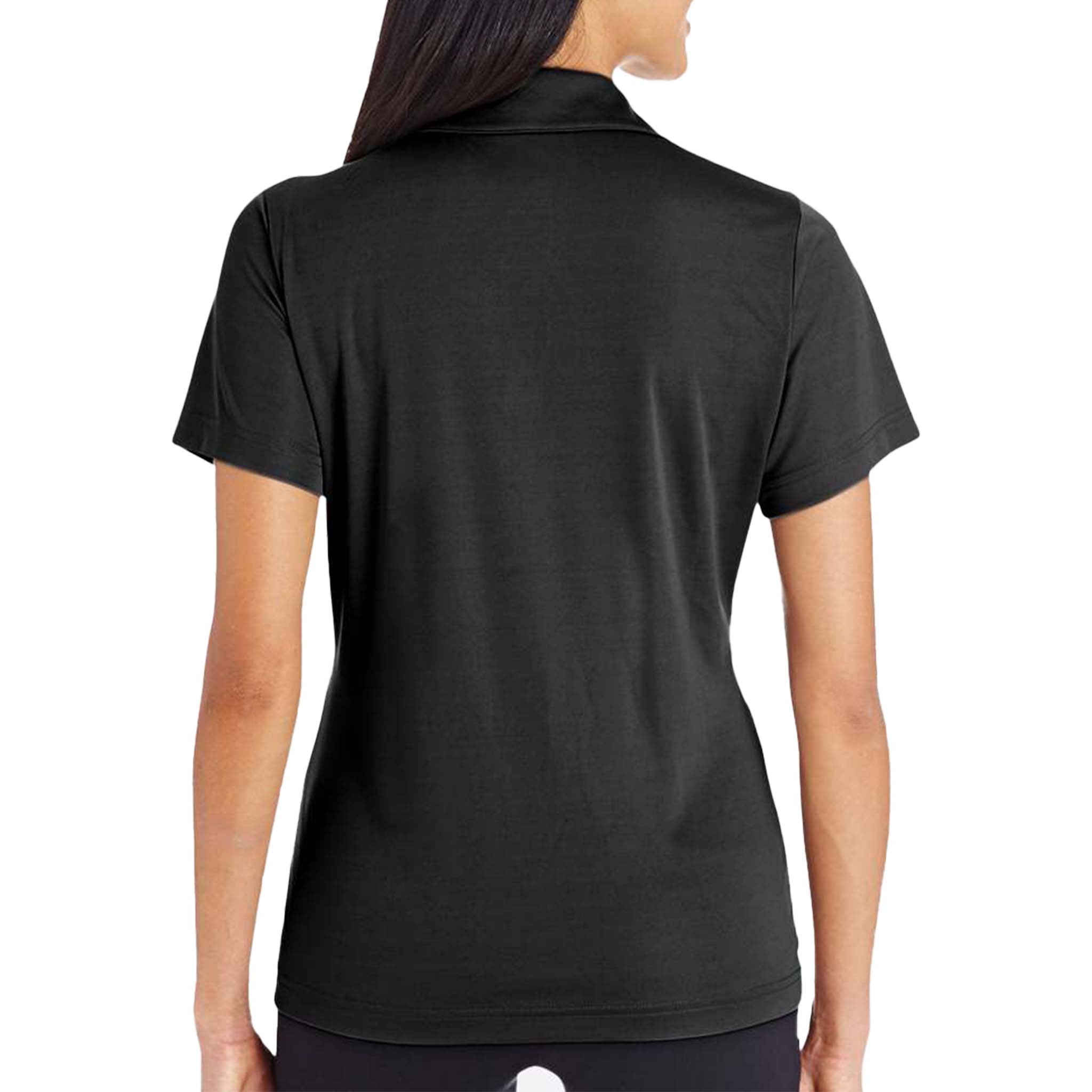 Team 365 TT51W custom polo in black, back view