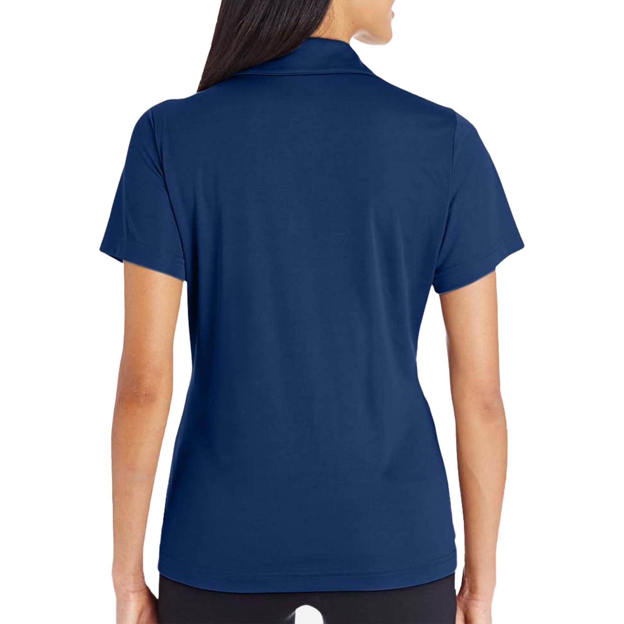 Team 365 TT51W custom polo in sport dark navy, back view
