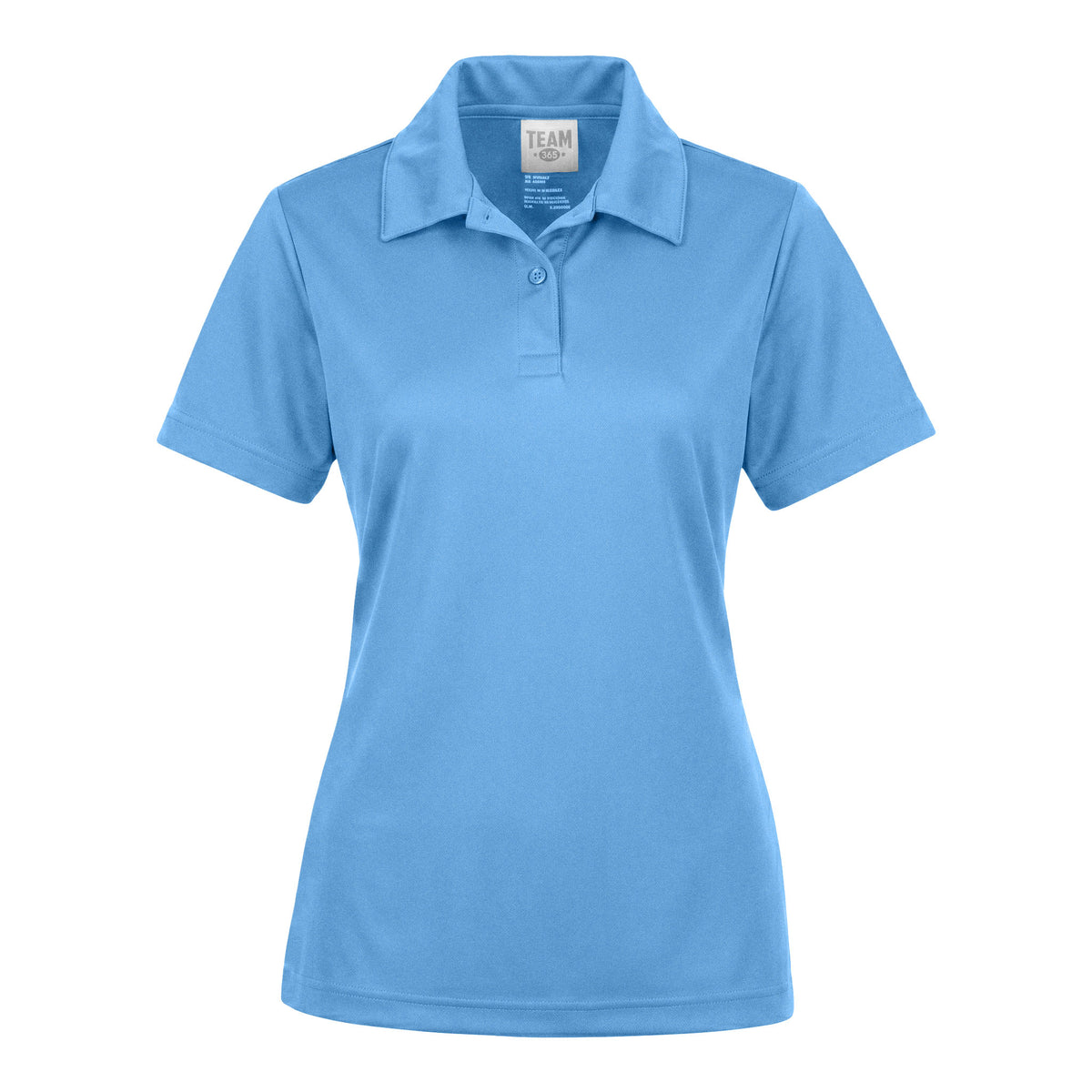 Team 365 TT51W custom polo in sport light blue, front view