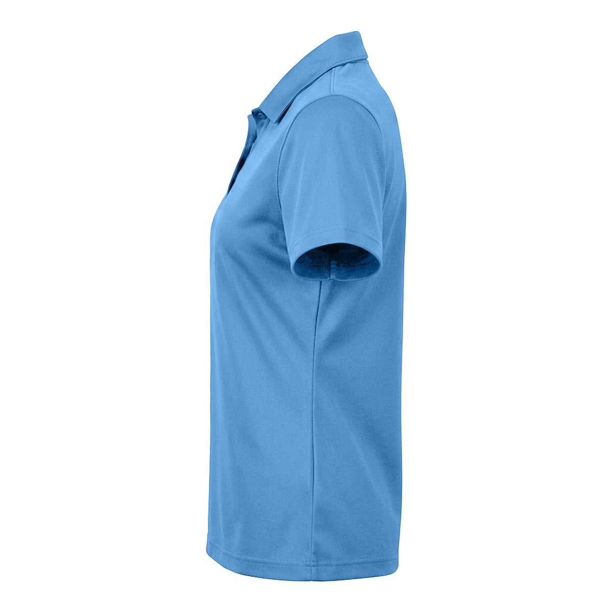 Team 365 TT51W custom polo in sport light blue, left side view