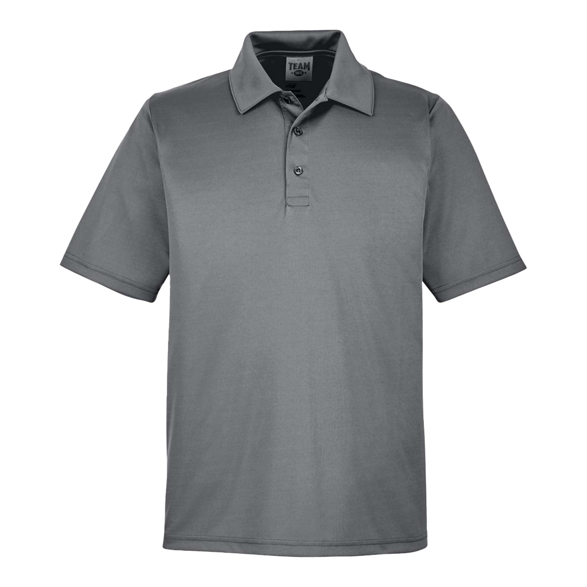 Team 365 TT51 custom polo in sport graphite, front view