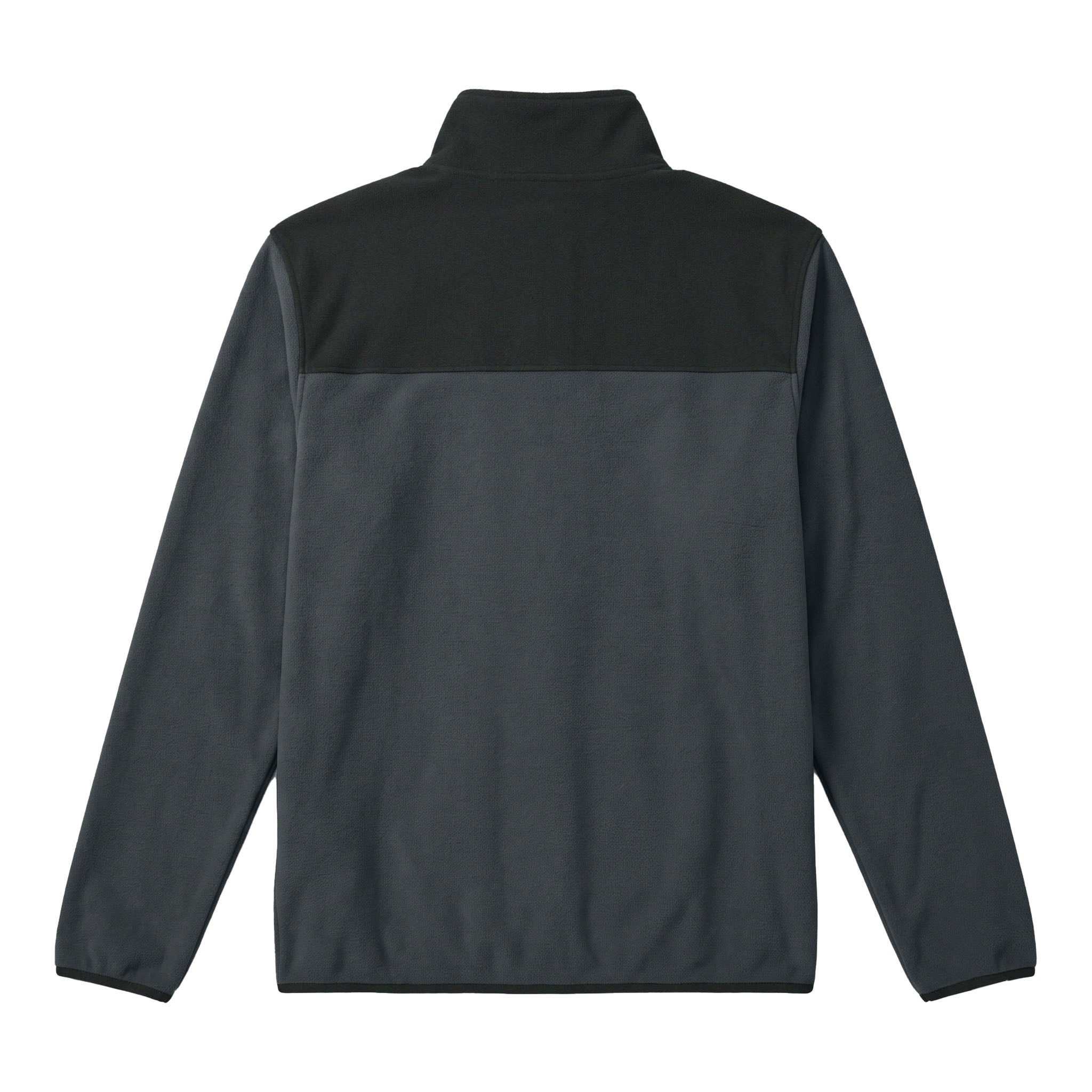 The North Face NF0A7V4L custom quarter-zip in asphalt grey and tnf black, back view