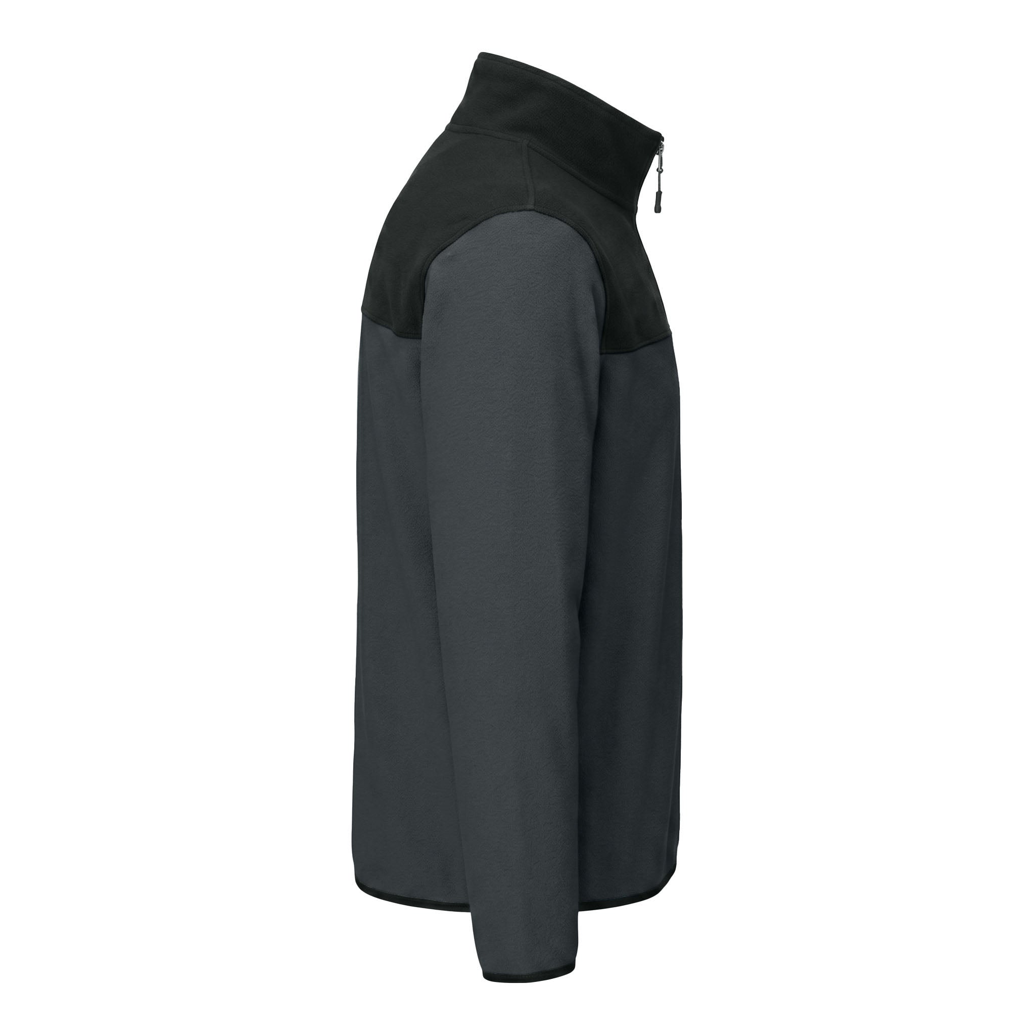 The North Face NF0A7V4L custom quarter-zip in asphalt grey and tnf black, right side view
