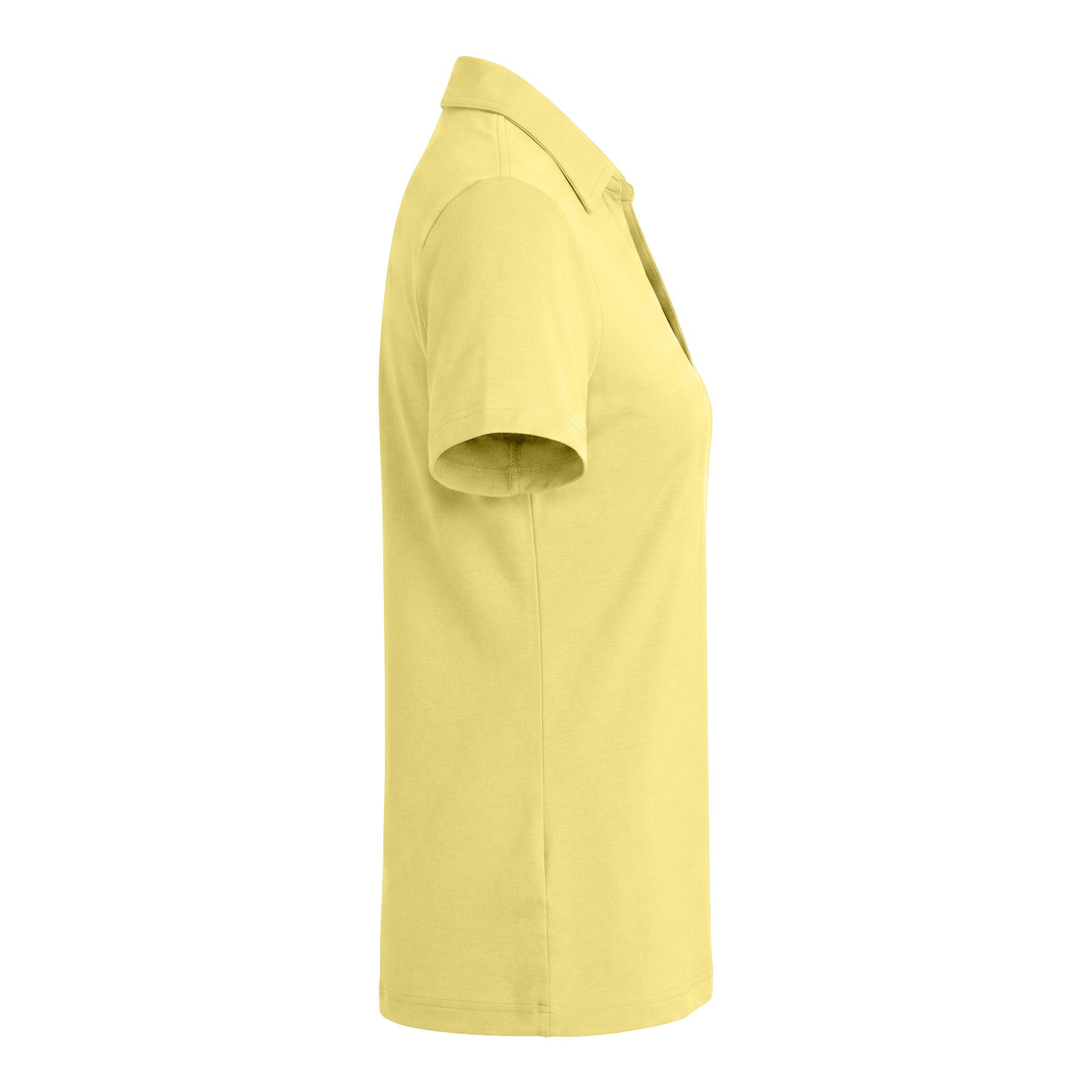 TravisMathew TM1LF071 custom polo in pale yellow, right side view