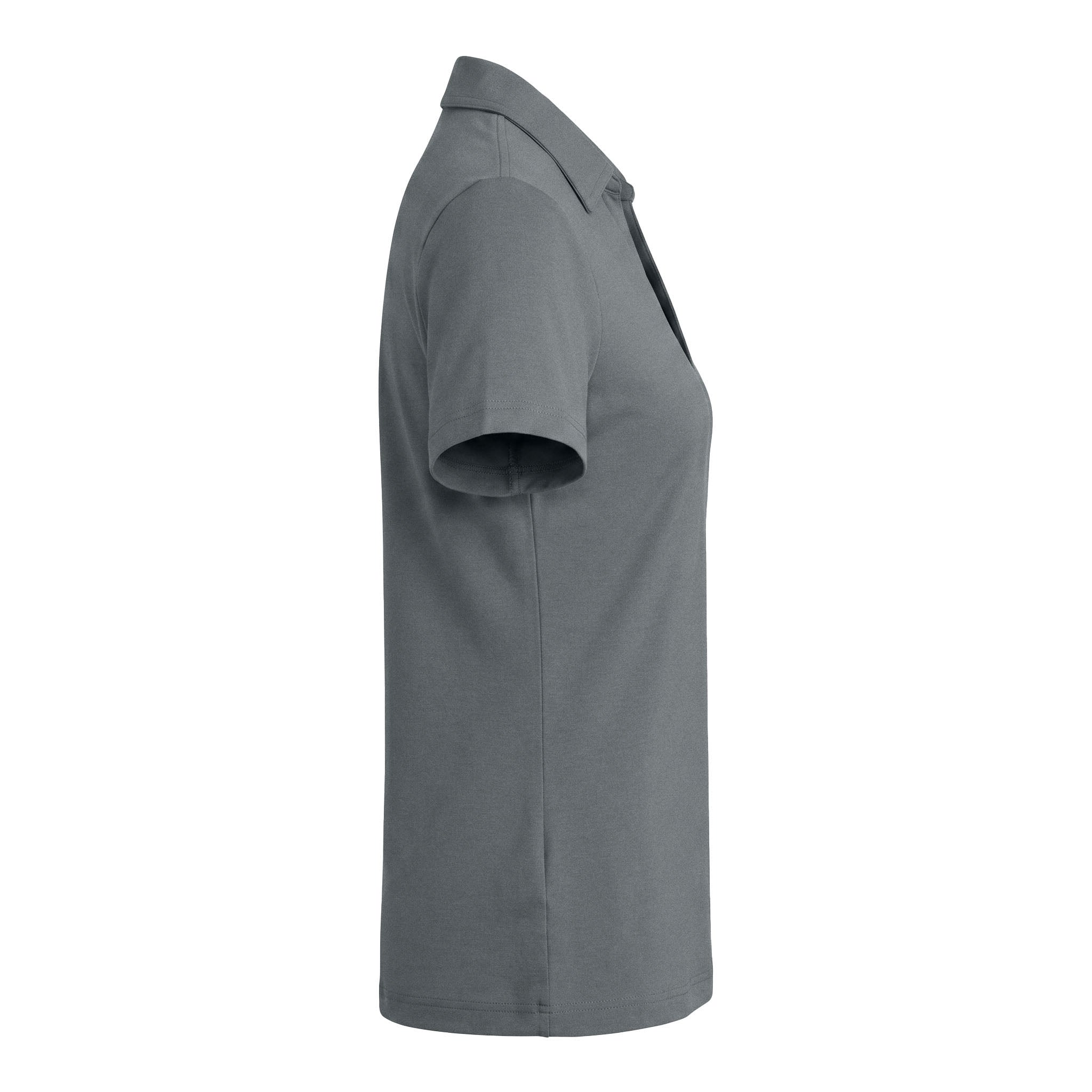 TravisMathew TM1LF071 custom polo in quiet shade grey, right side view