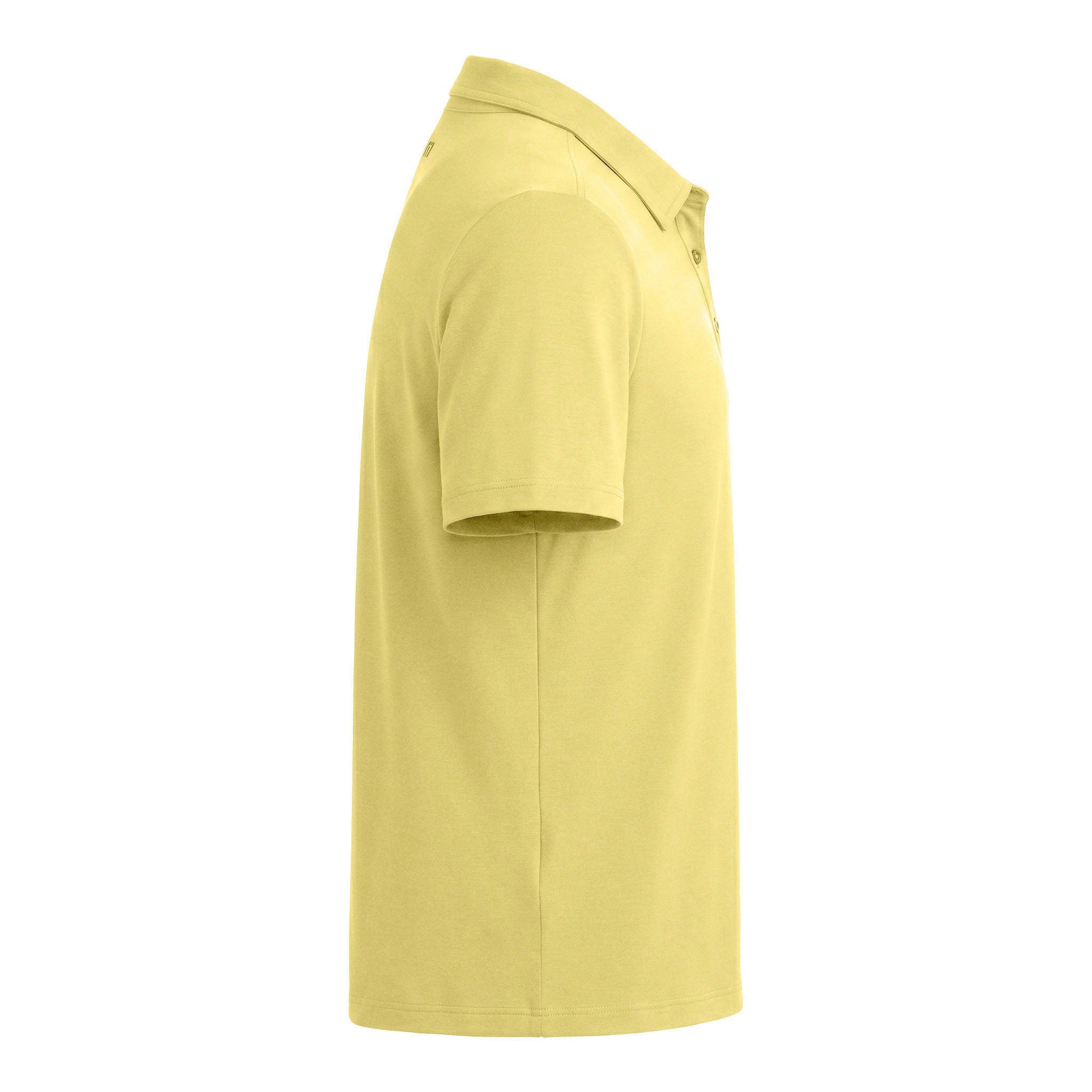 TravisMathew TMA41461 custom polo in pale yellow, right side view