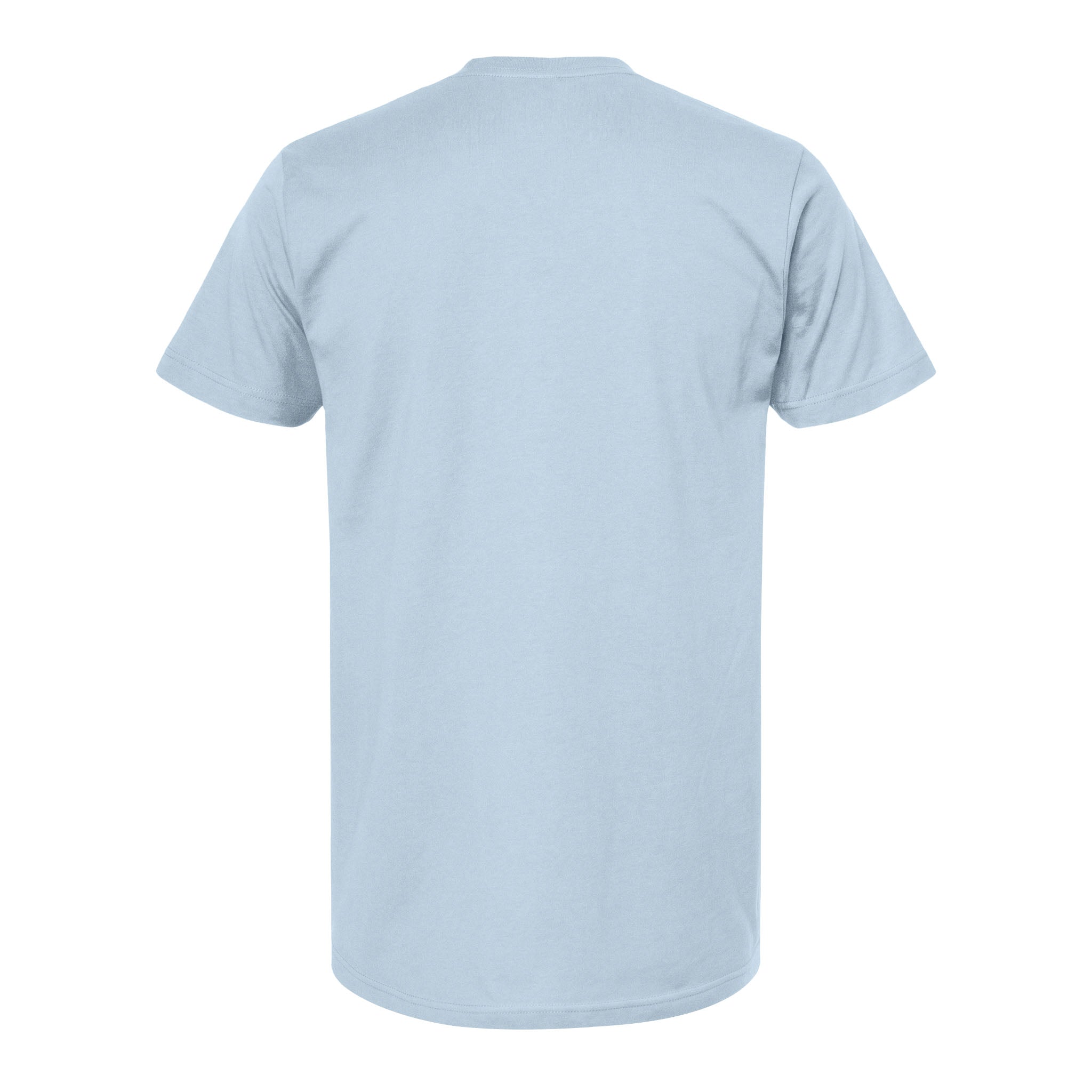 Tultex 202 custom short sleeve t-shirt in baby blue, back view