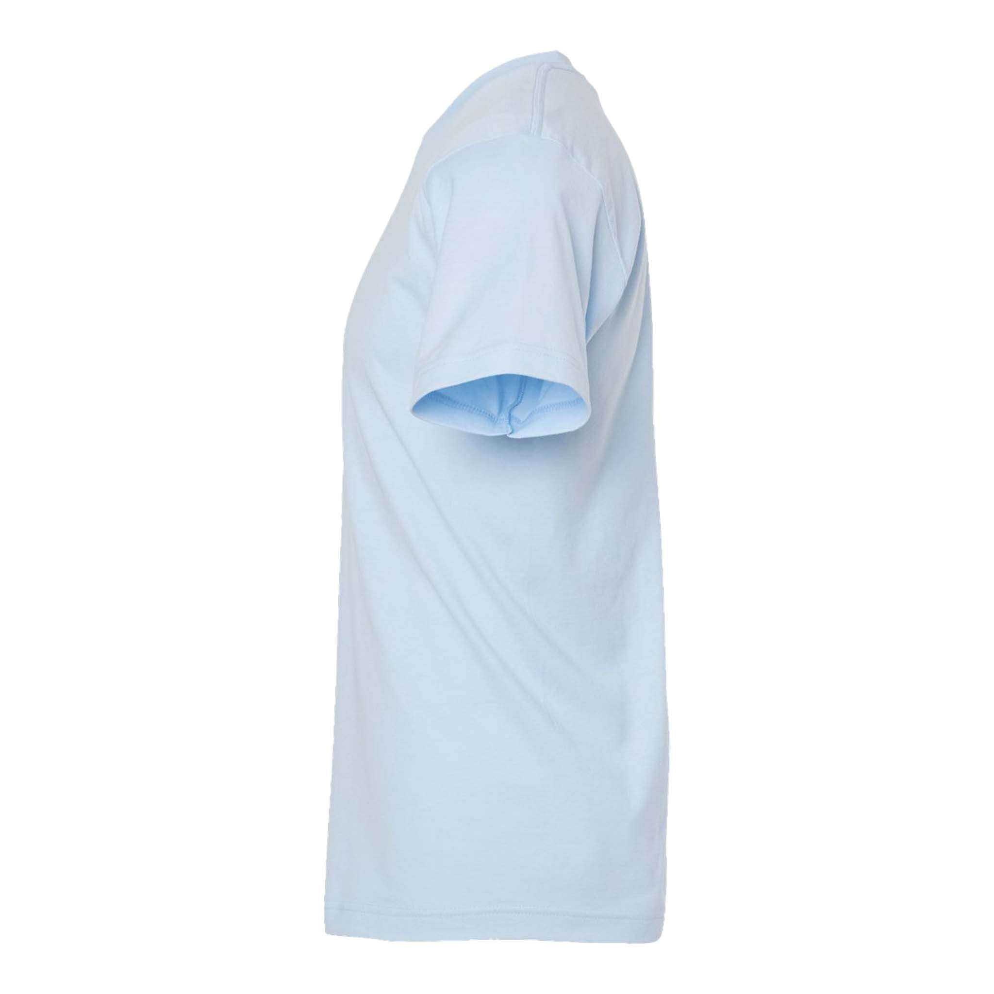 Tultex 202 custom short sleeve t-shirt in baby blue, left side view