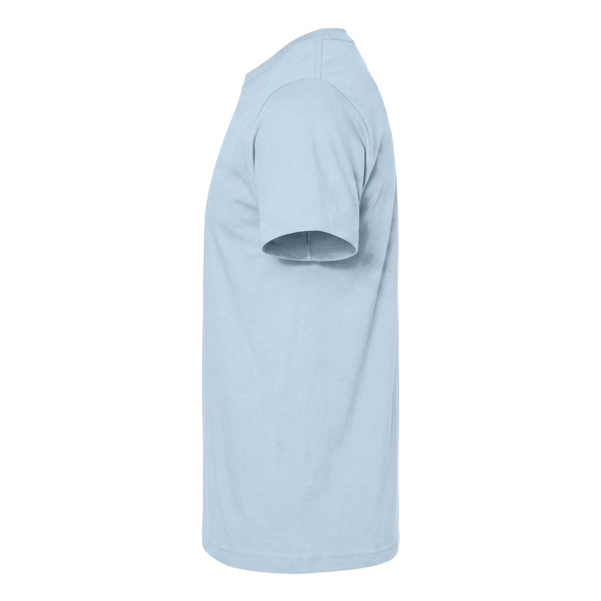 Tultex 202 custom short sleeve t-shirt in baby blue, left side view