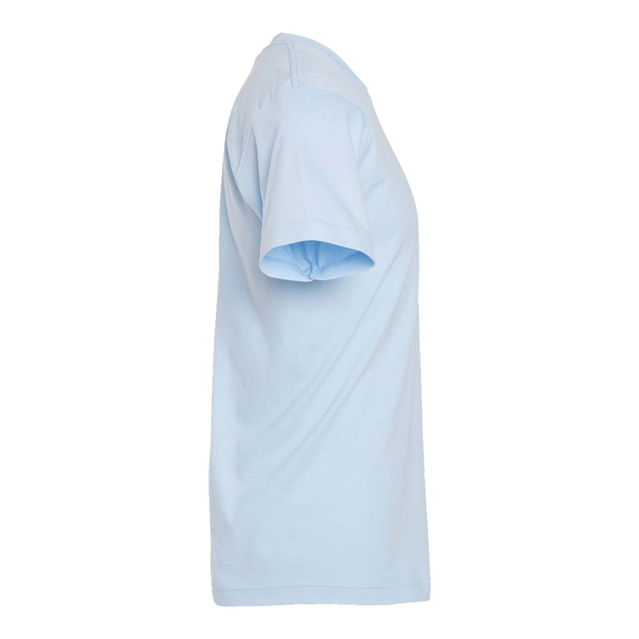 Tultex 202 custom short sleeve t-shirt in baby blue, right side view
