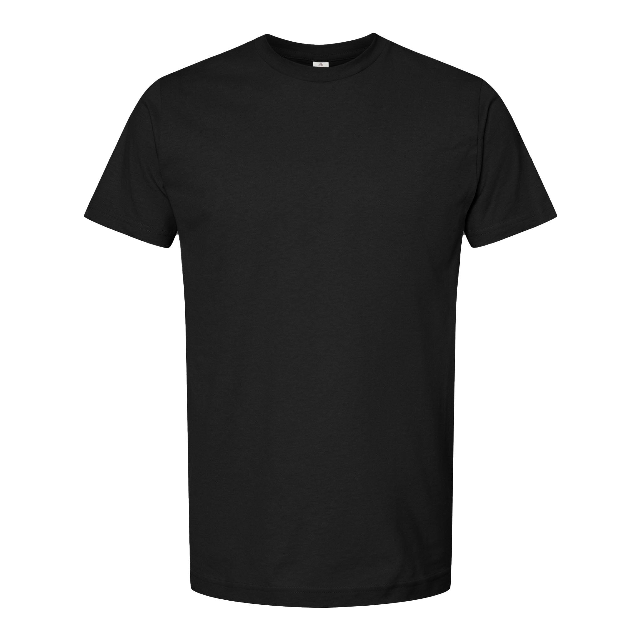 Tultex 202 custom short sleeve t-shirt in black, front view
