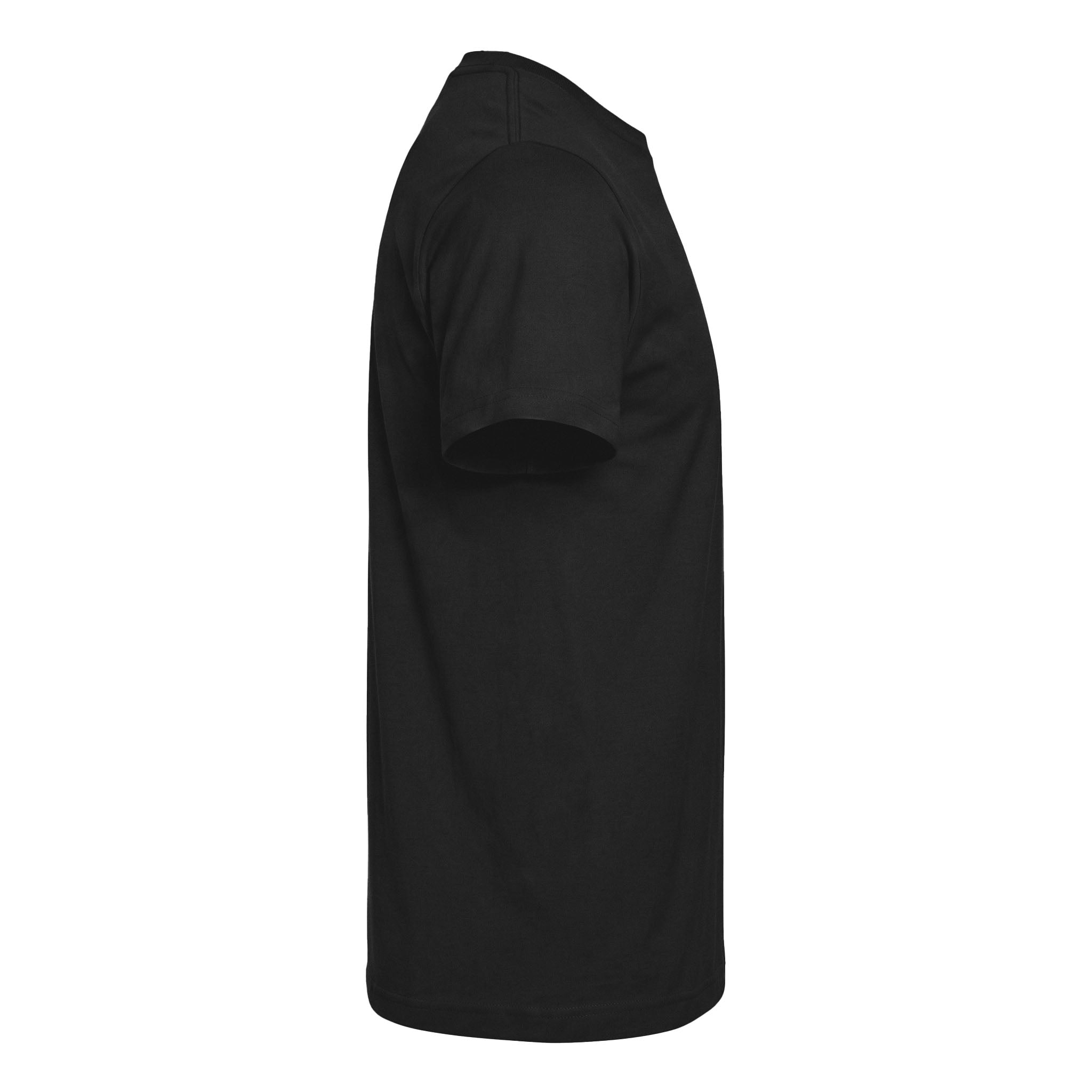 Tultex 202 custom short sleeve t-shirt in black, right side view