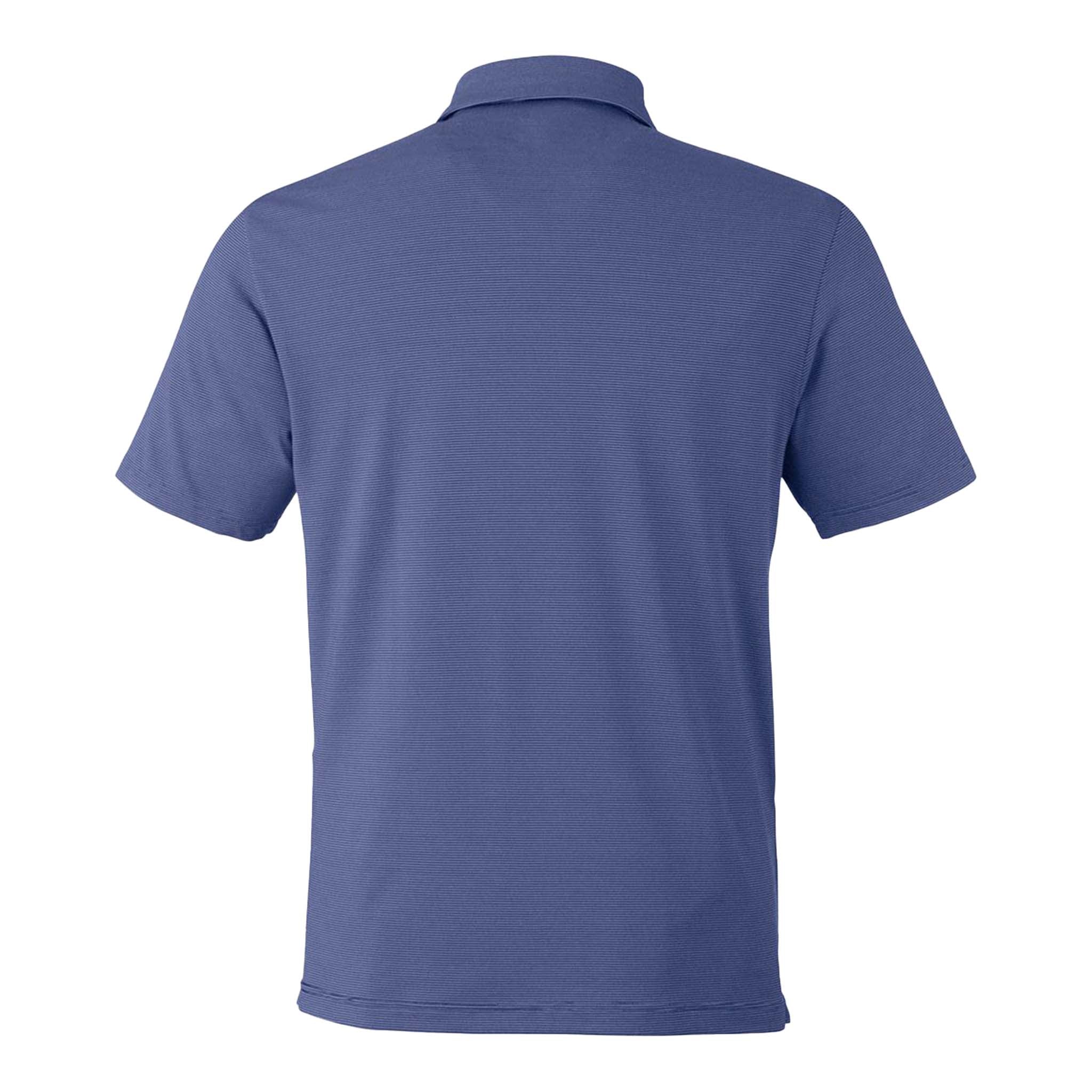 Under Armour 1389853 custom polo in royal and white, back view