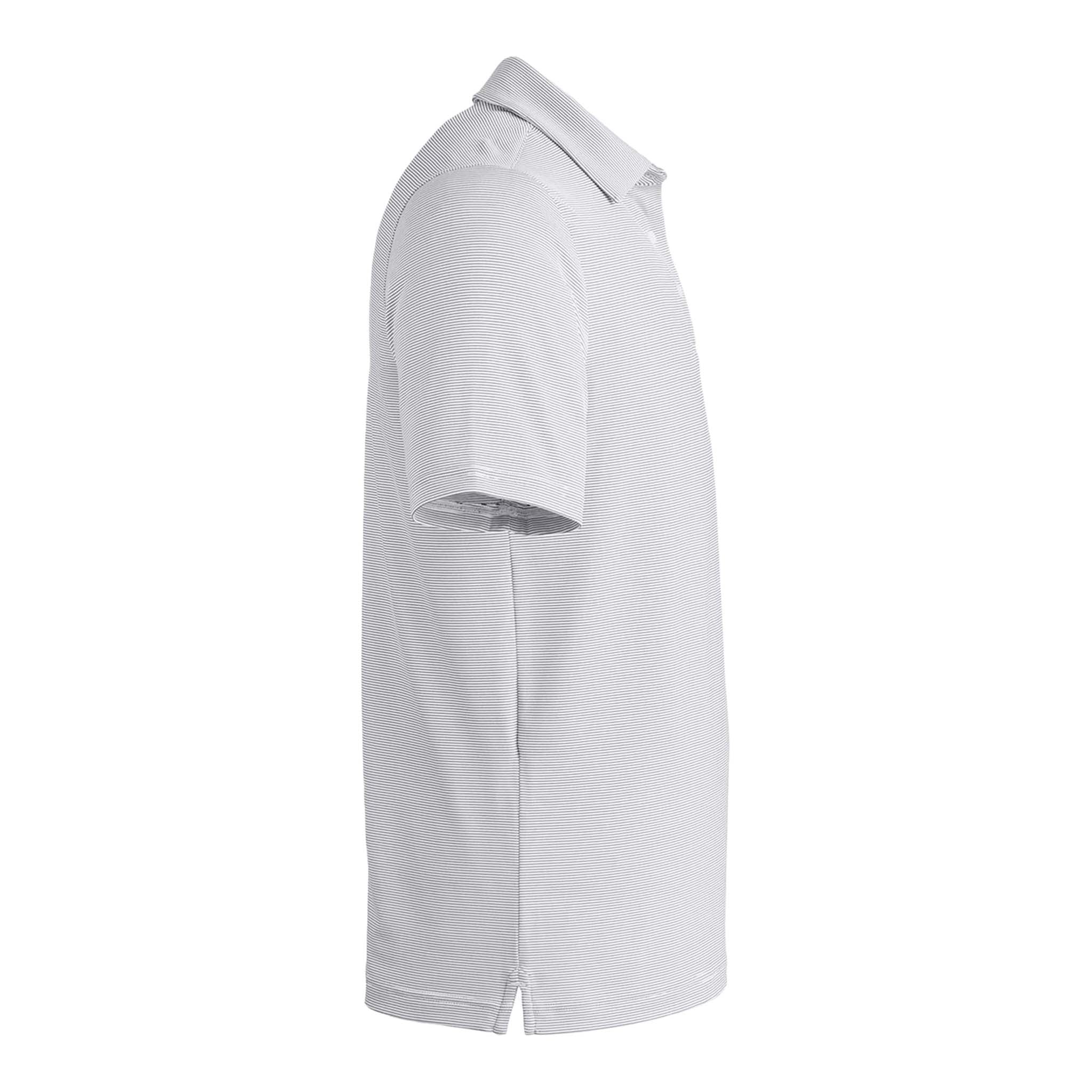 Under Armour 1389853 custom polo in white and black, right side view