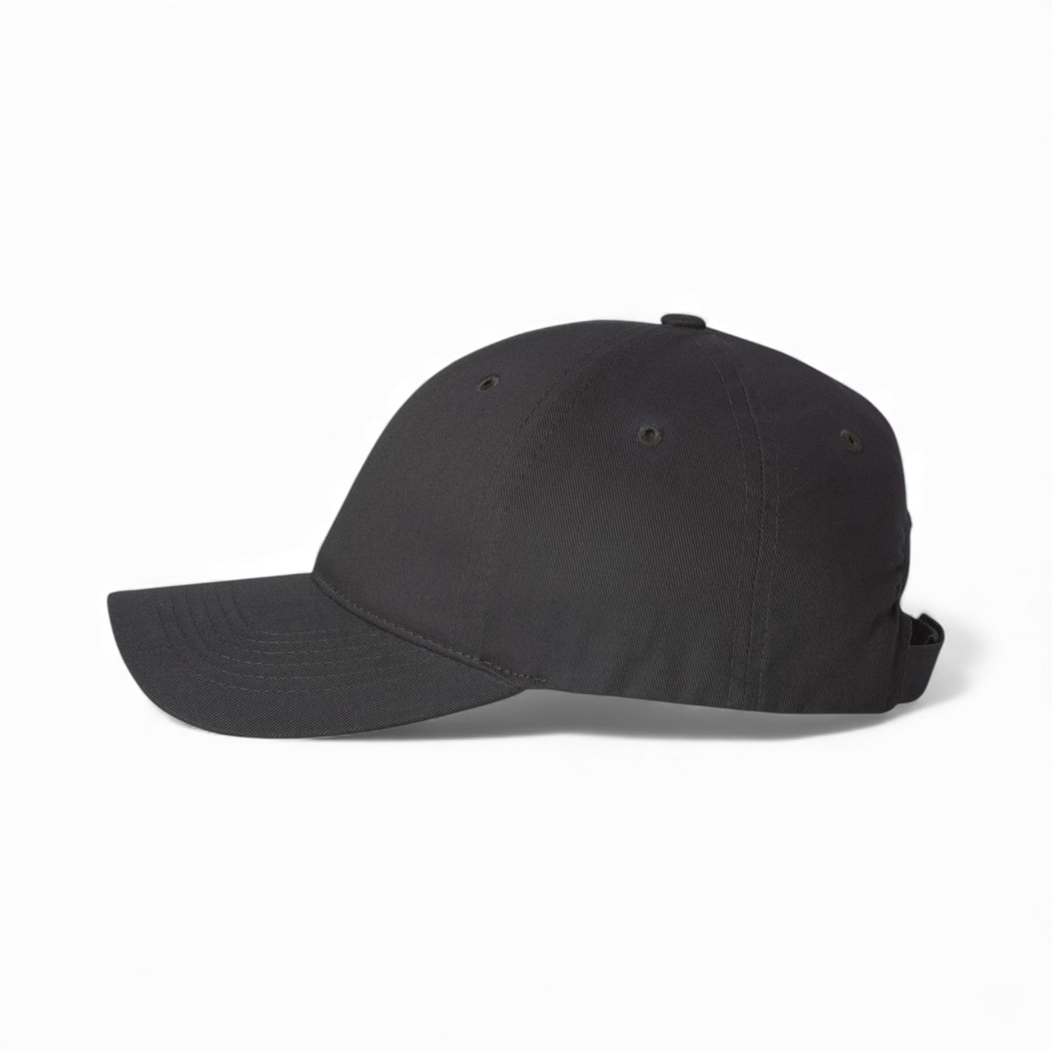 Left side view of Valucap 2260 custom hat in dark grey