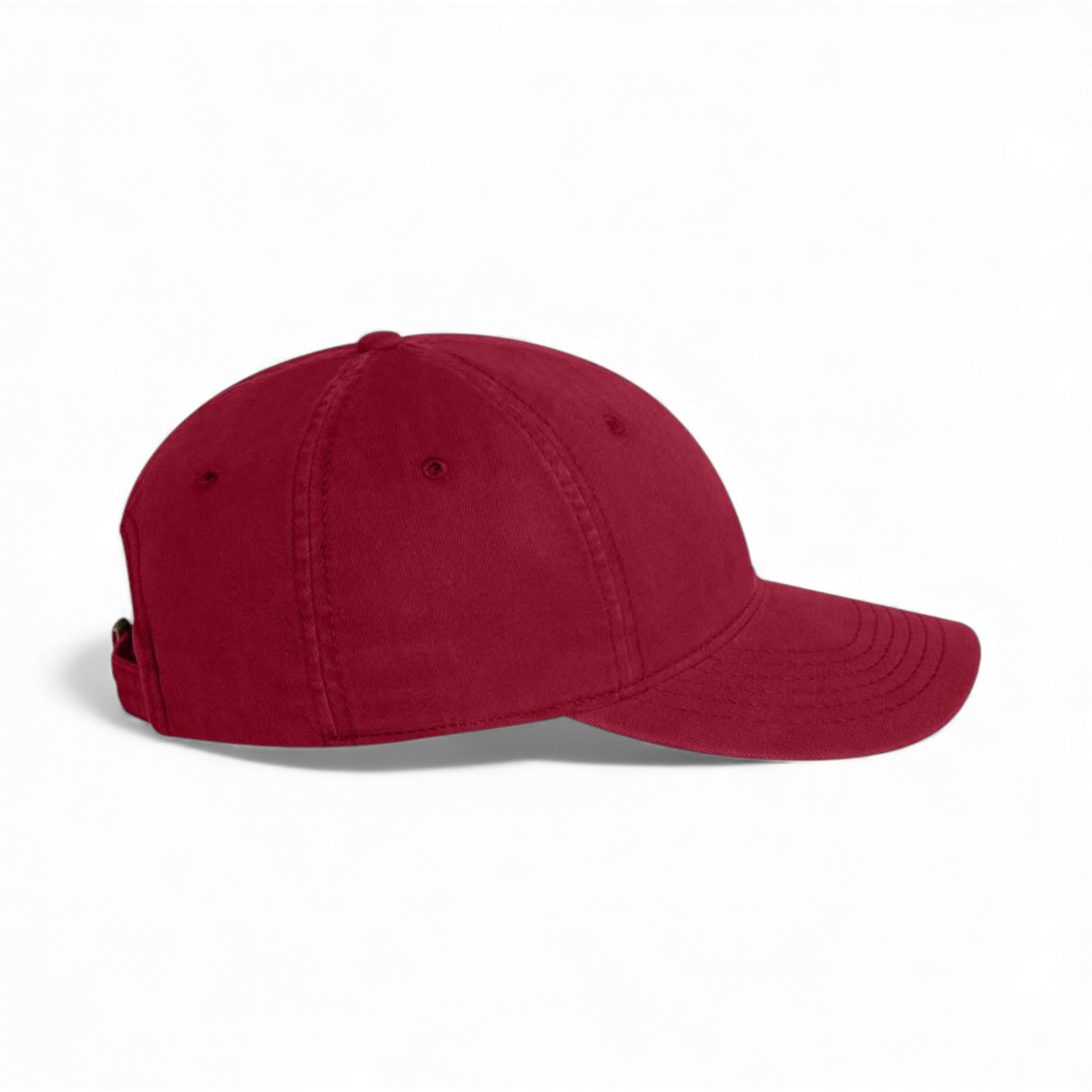 Right side view of Valucap AH35 custom hat in cardinal