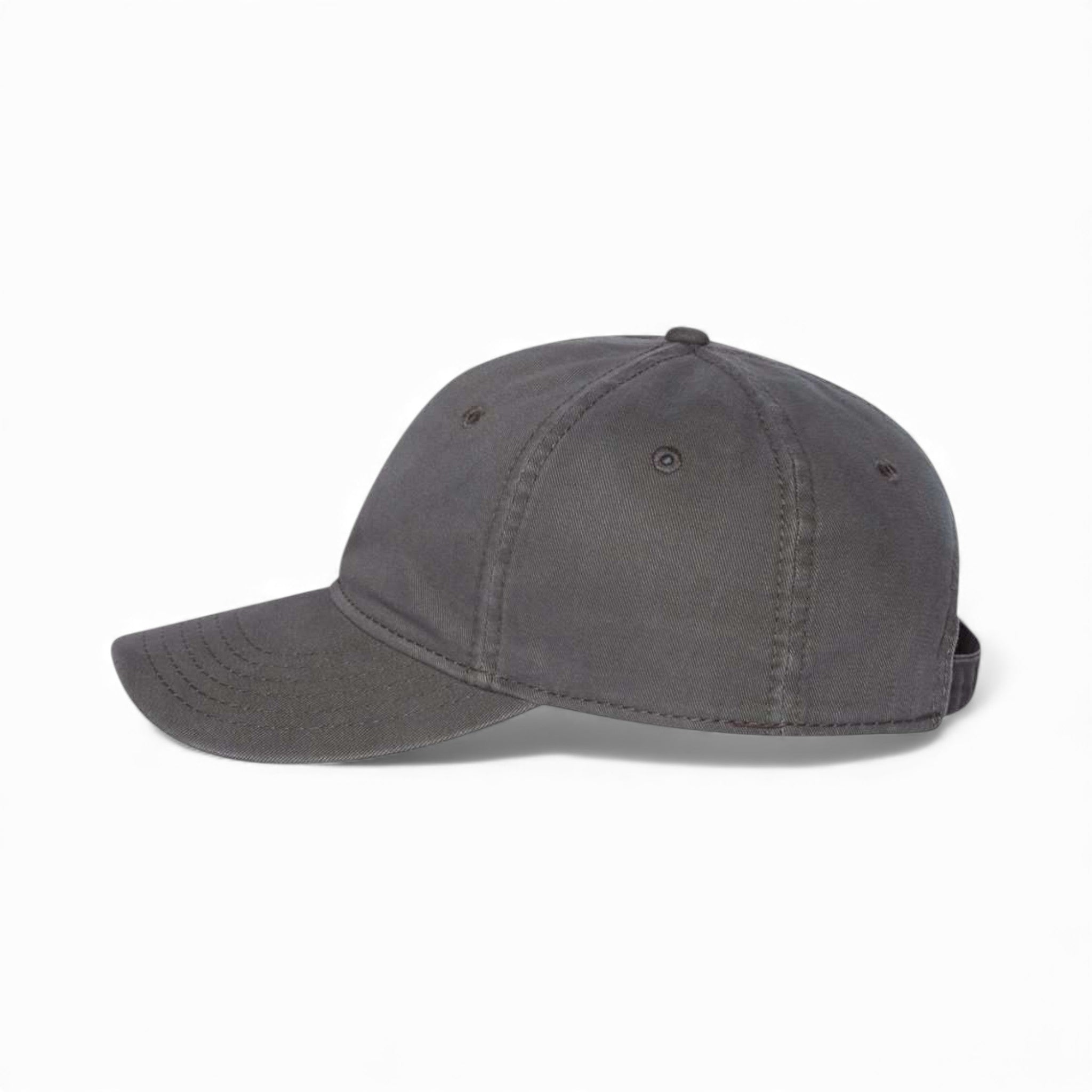 Left side view of Valucap AH35 custom hat in charcoal
