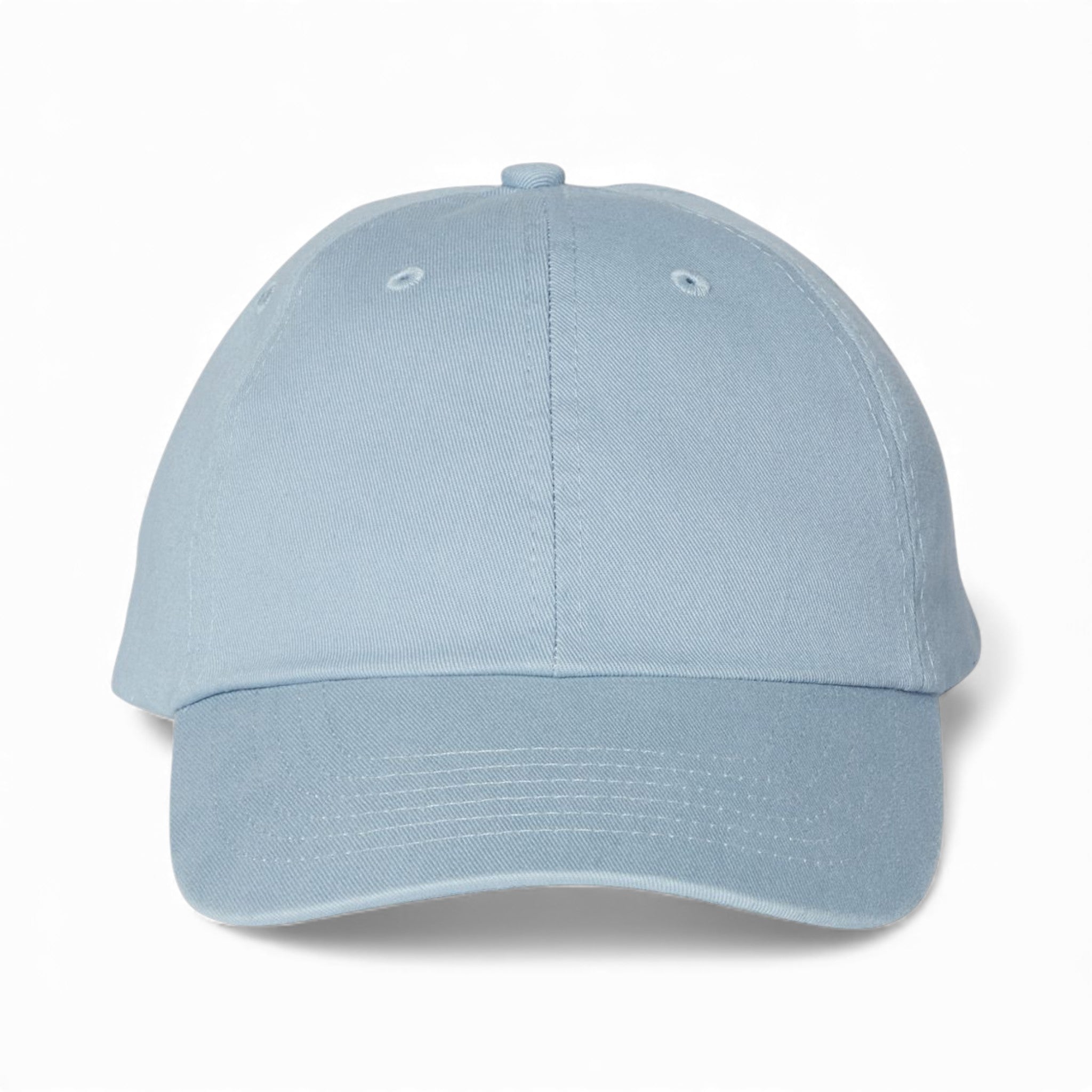 Front view of Valucap VC300A custom hat in baby blue