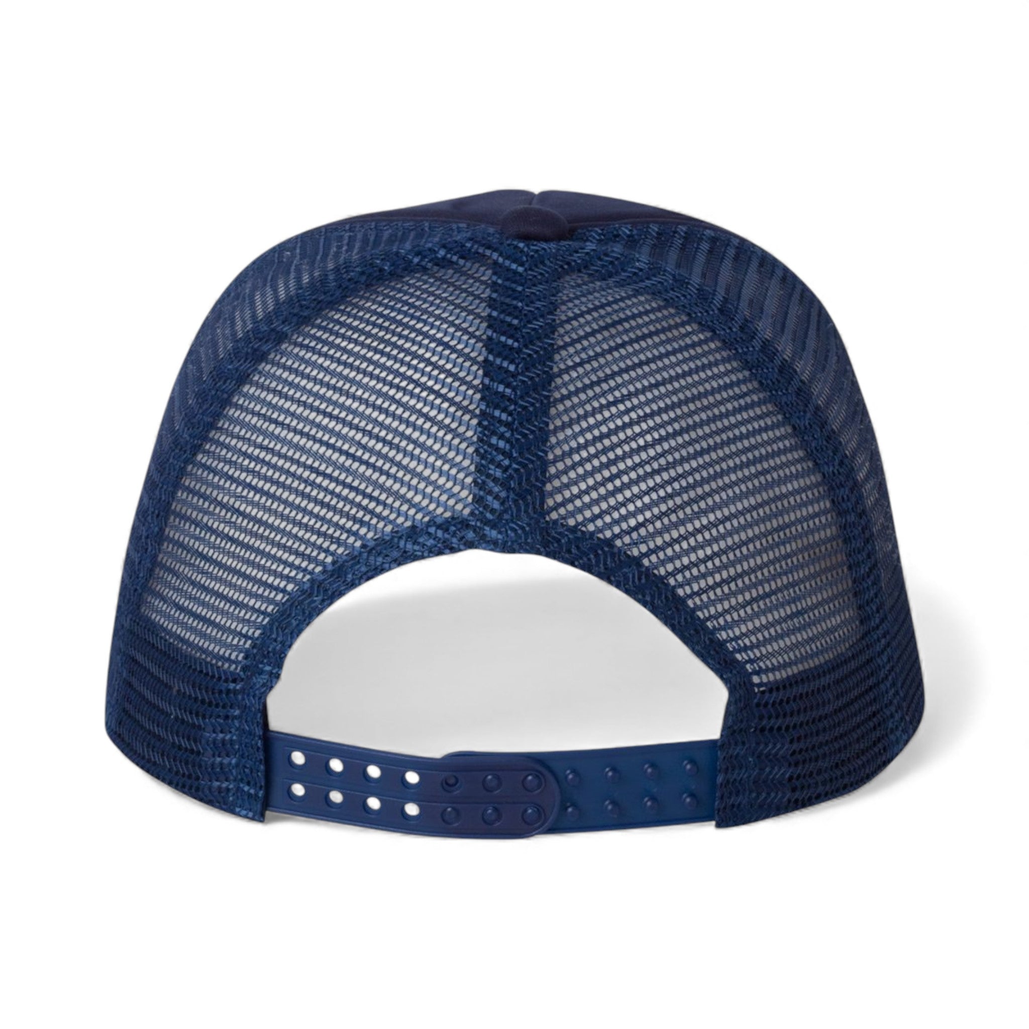 Back view of Valucap VC700 custom hat in navy and navy