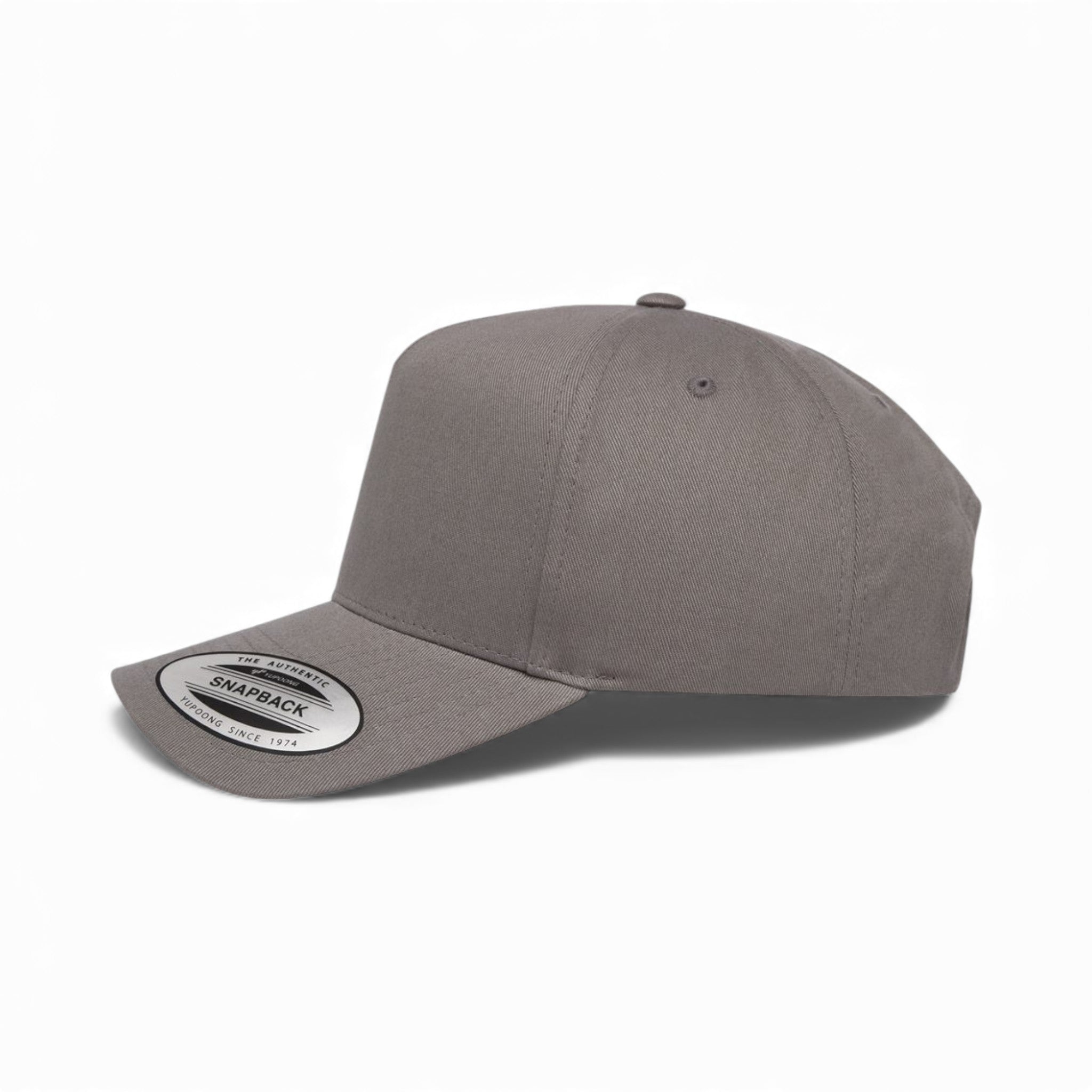 Left side view of YP Classics 5079 custom hat in grey